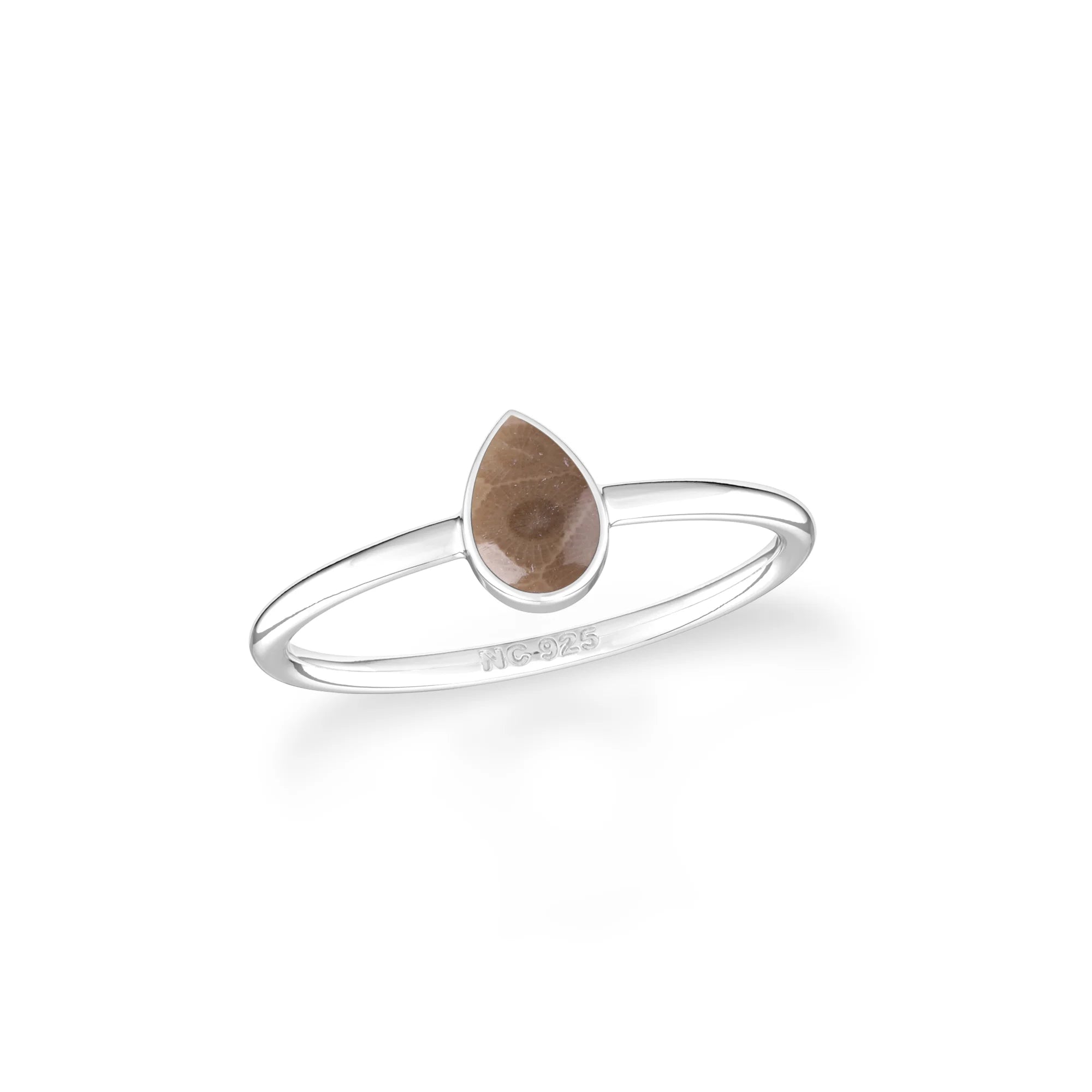 petoskey stackable bezel-set ring