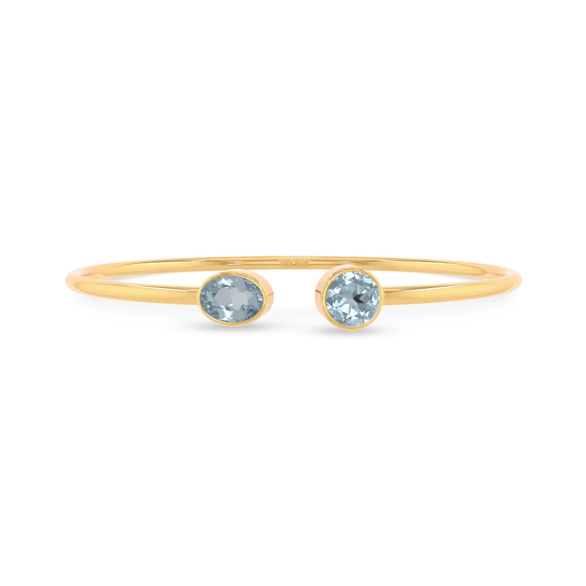 aquamarine cut bracelet