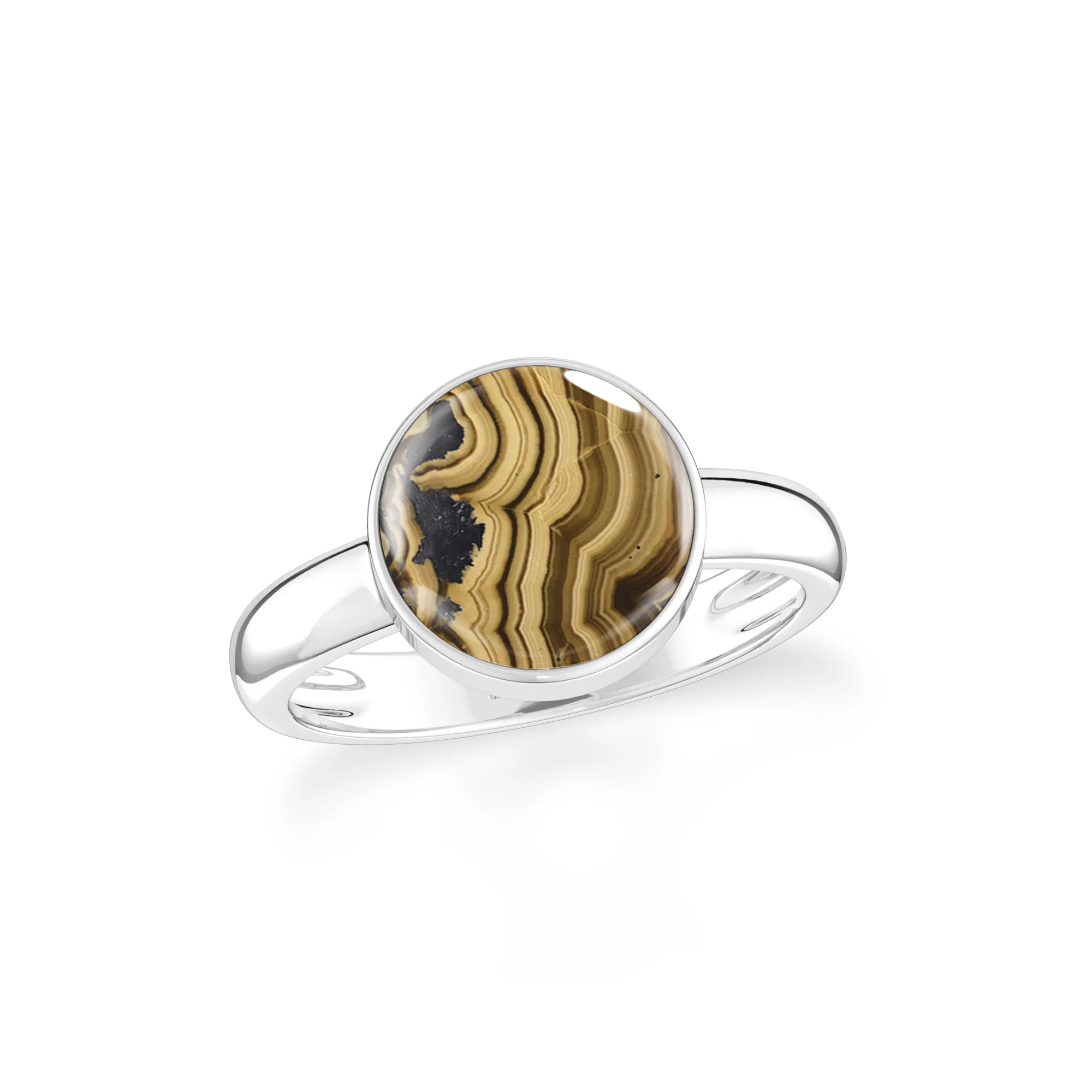 schalenblende bezel-set ring
