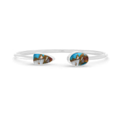 spiny oyster turquoise cab bracelet
