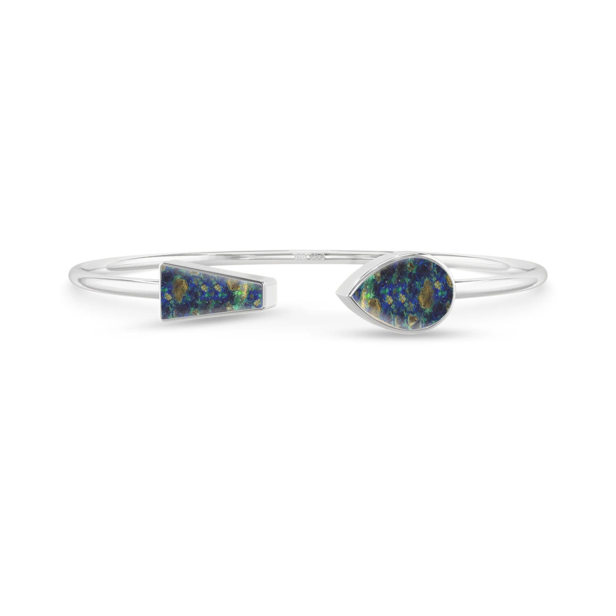 azurite malachite cab bracelet