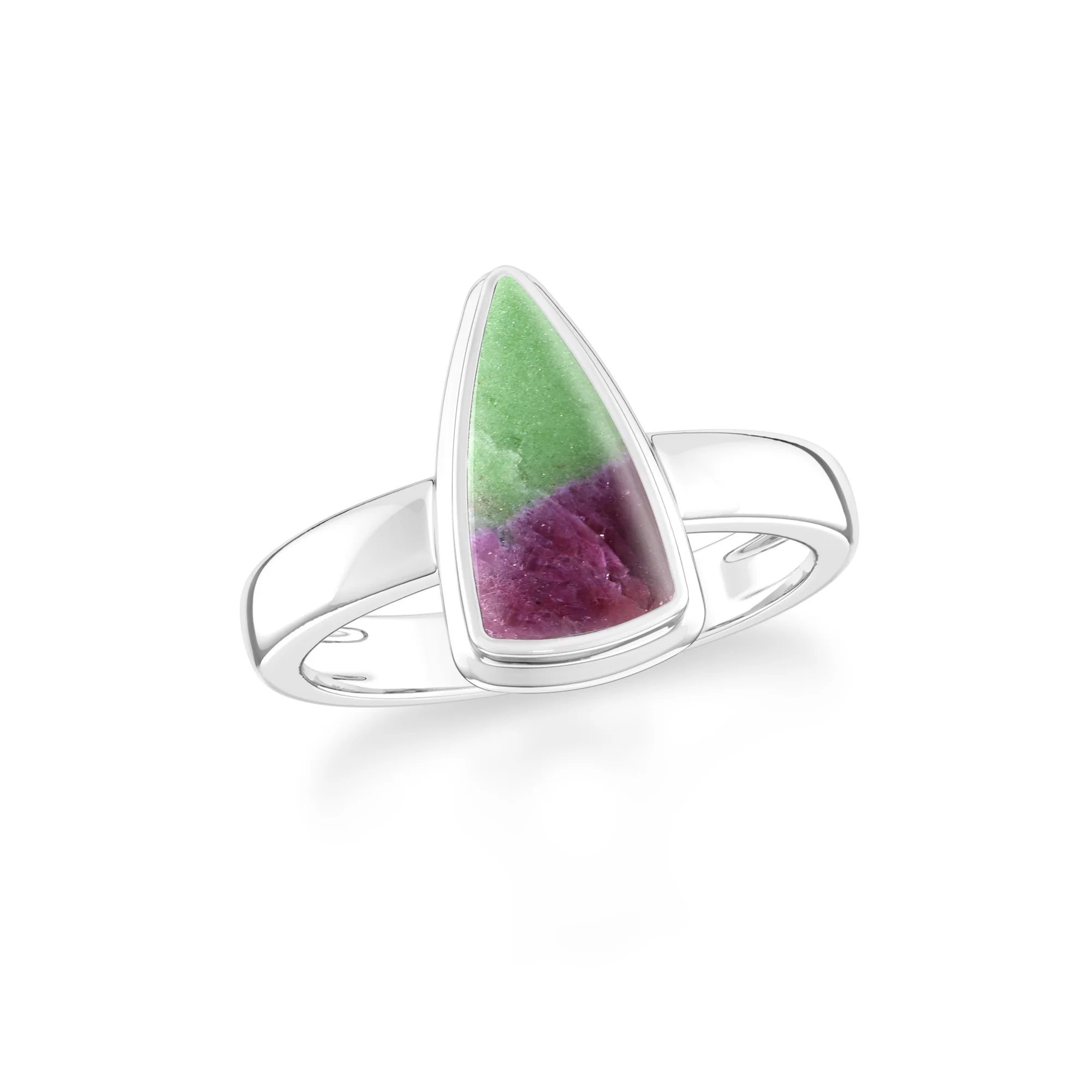 ruby-zoisite bezel-set ring