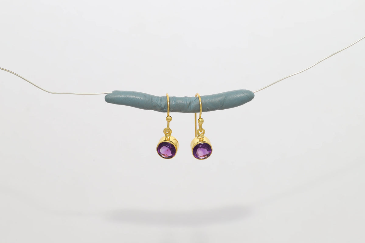 amethyst cut earrings