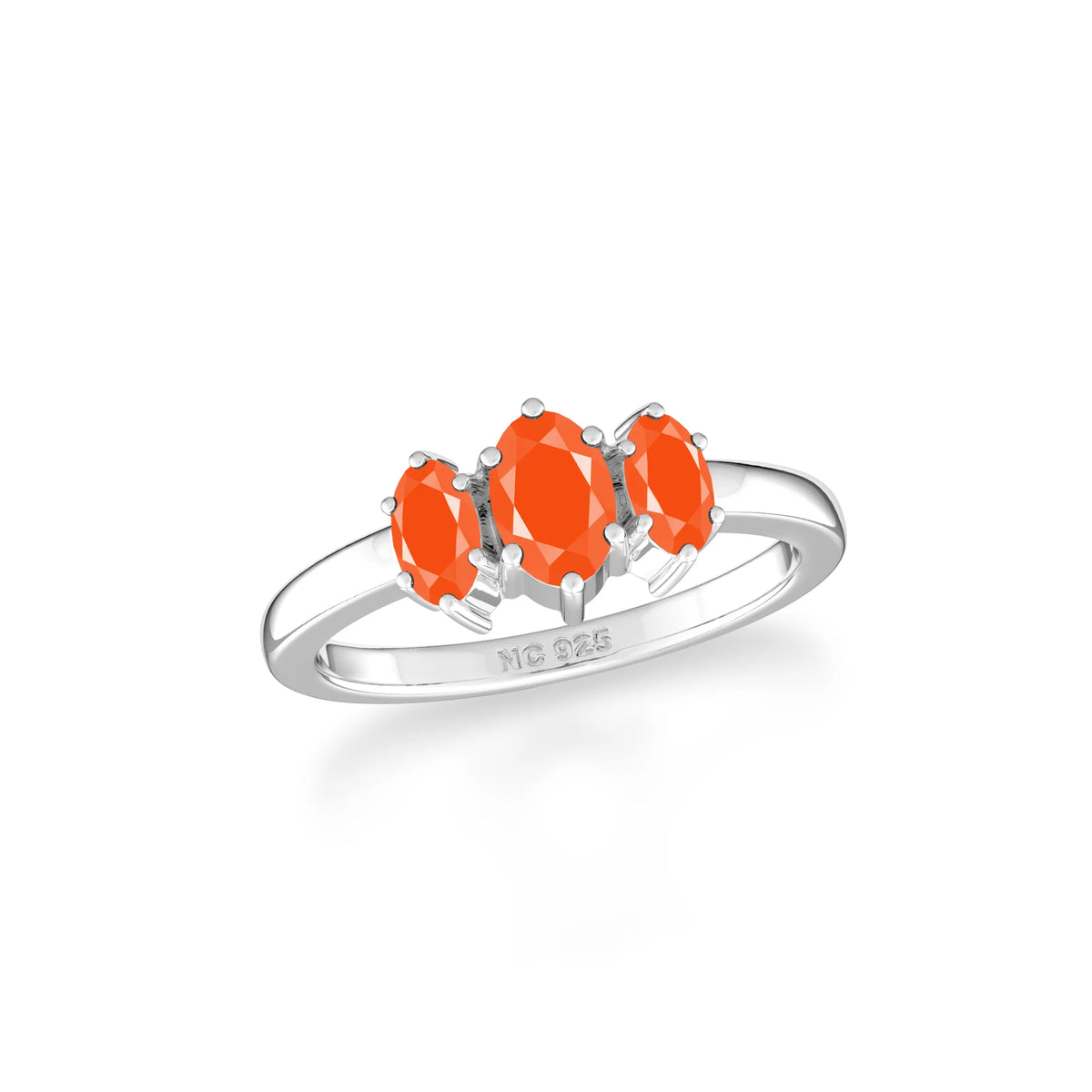 carnelian prong-set ring