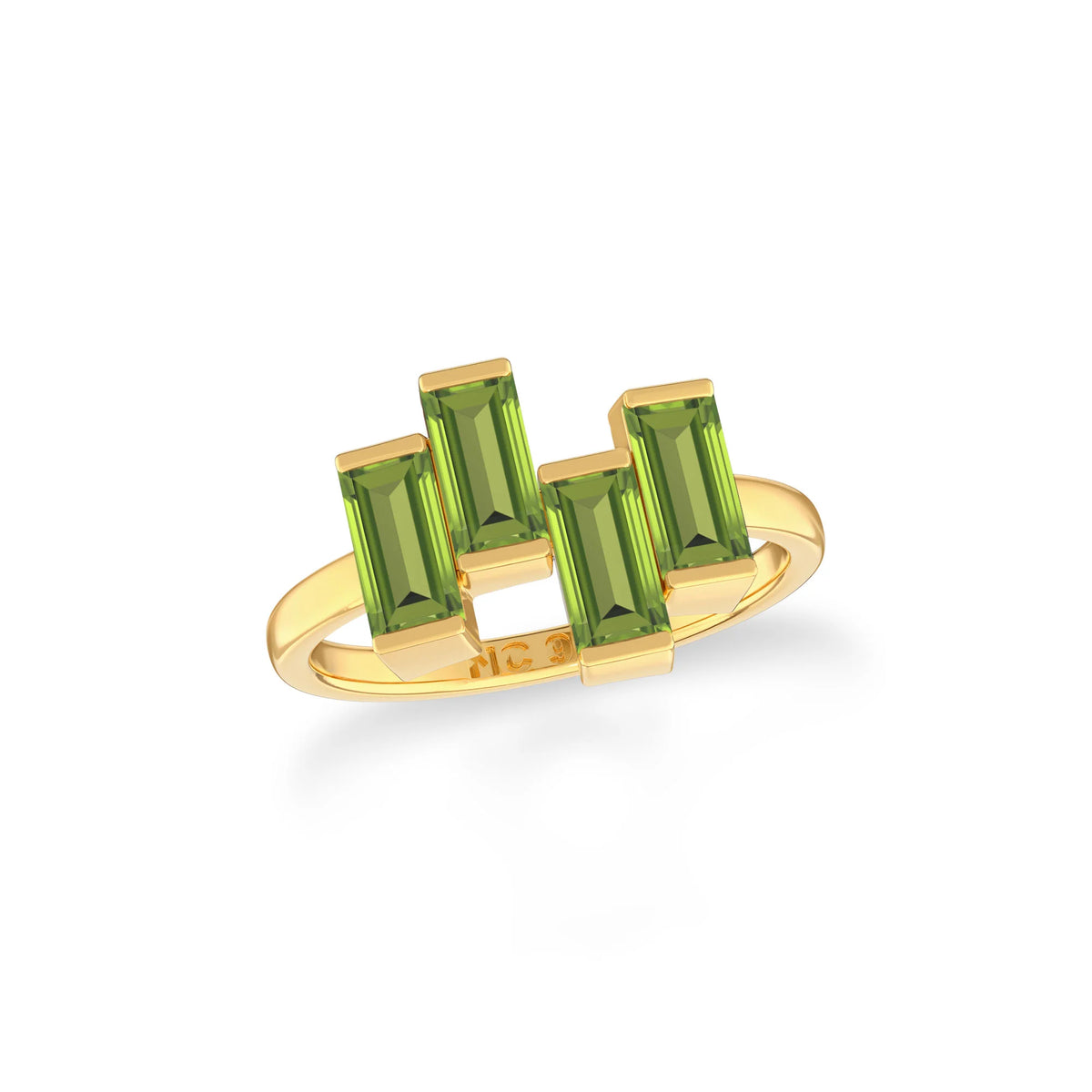 natural peridot ring