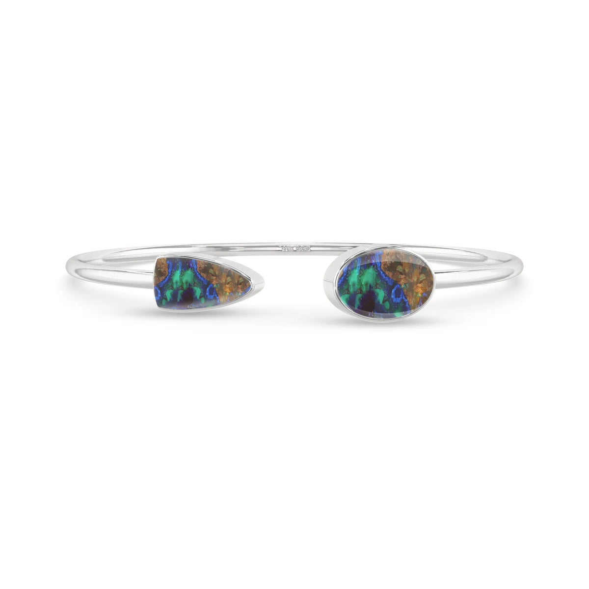 azurite malachite cab bracelet