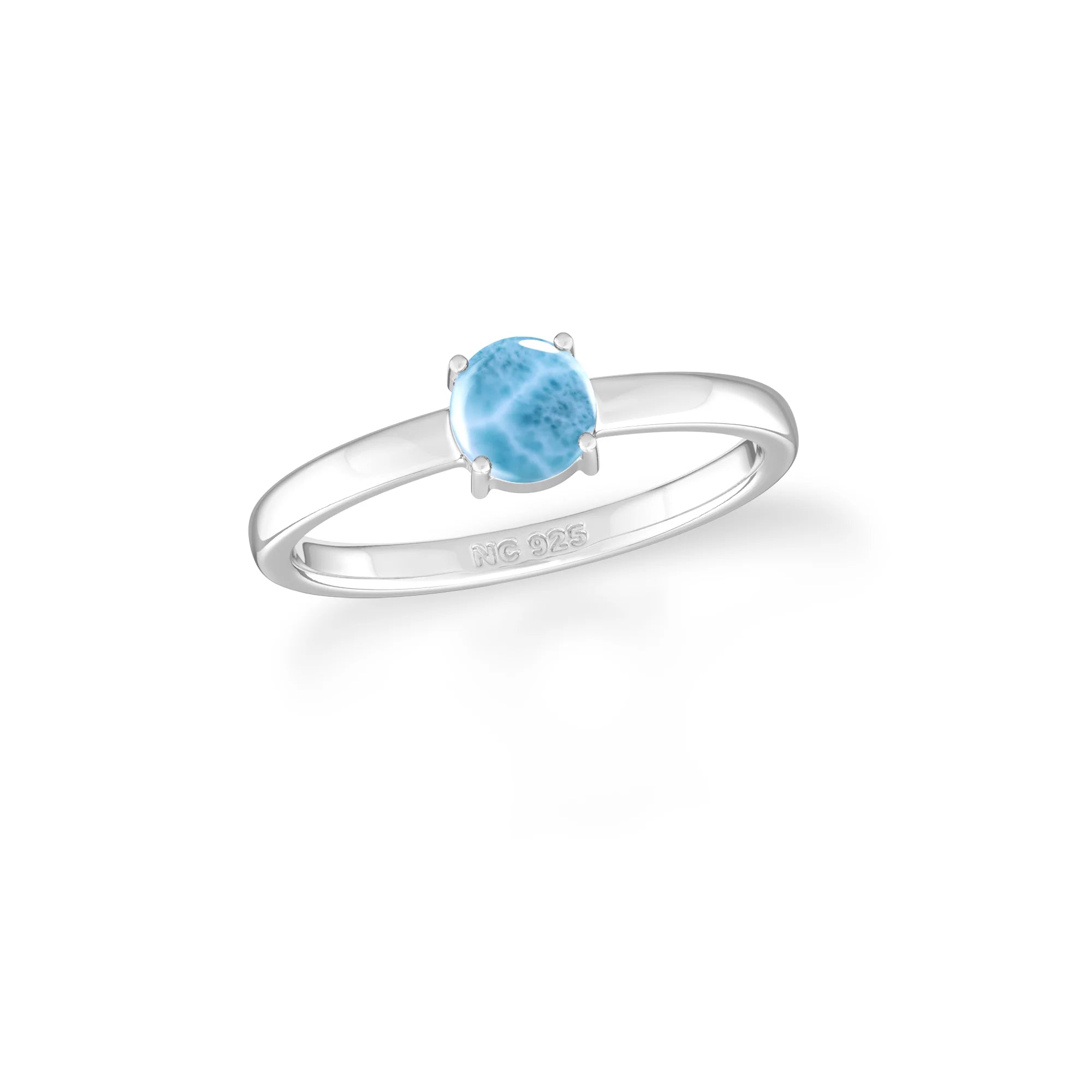 london blue topaz stackable prong-set ring