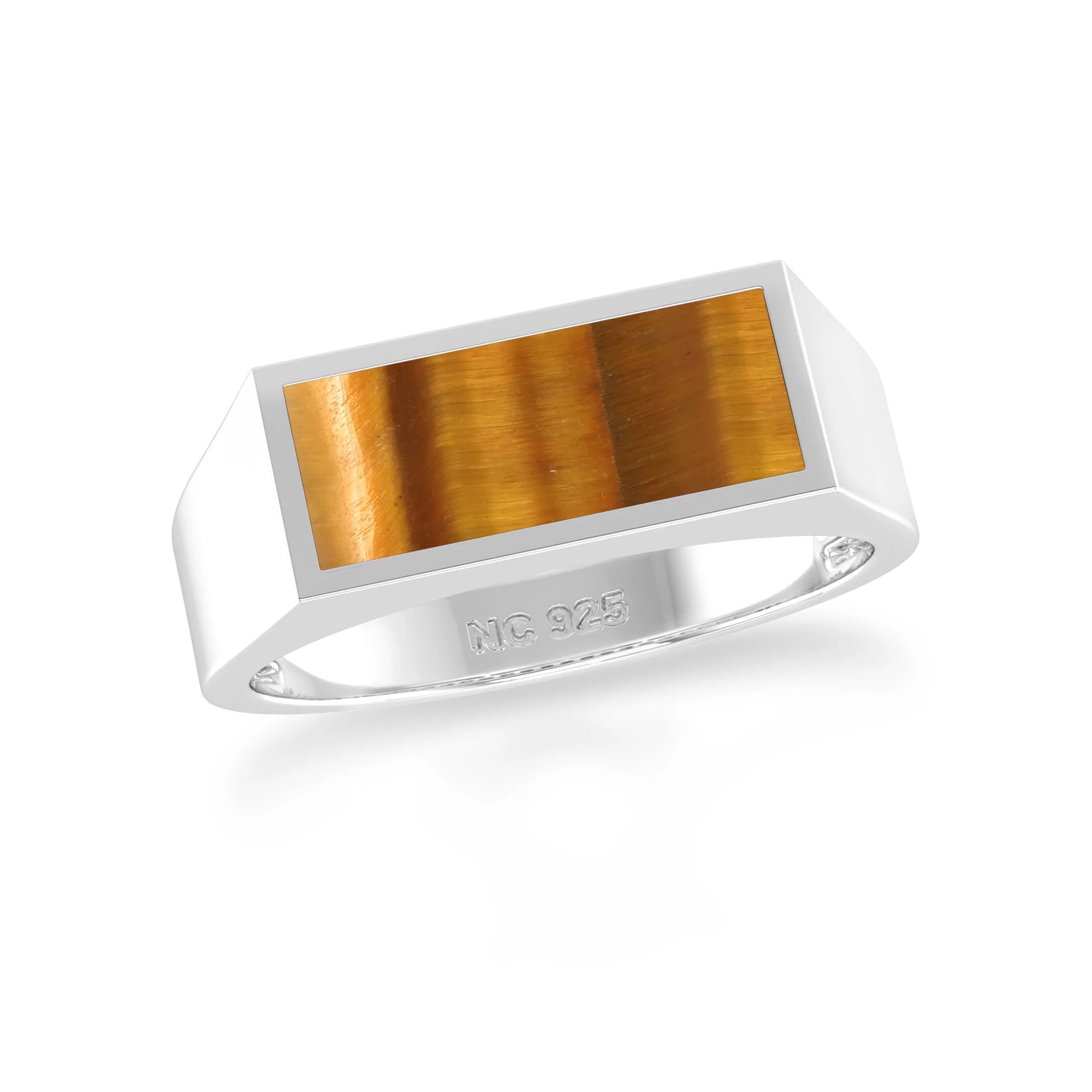 tiger eye prong-set ring