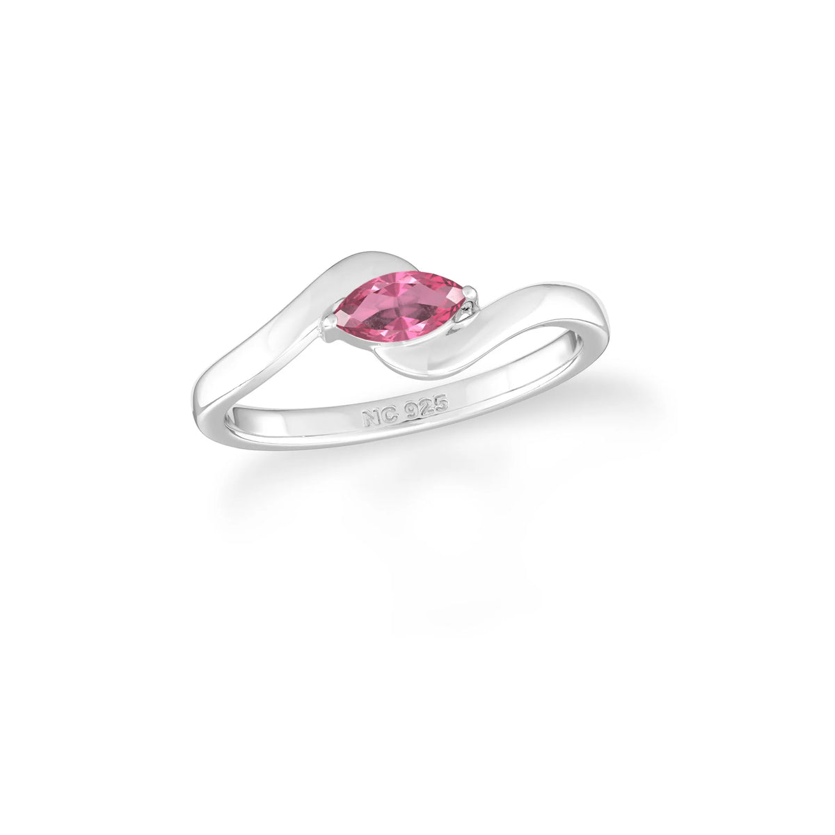 pink tourmaline prong-set ring