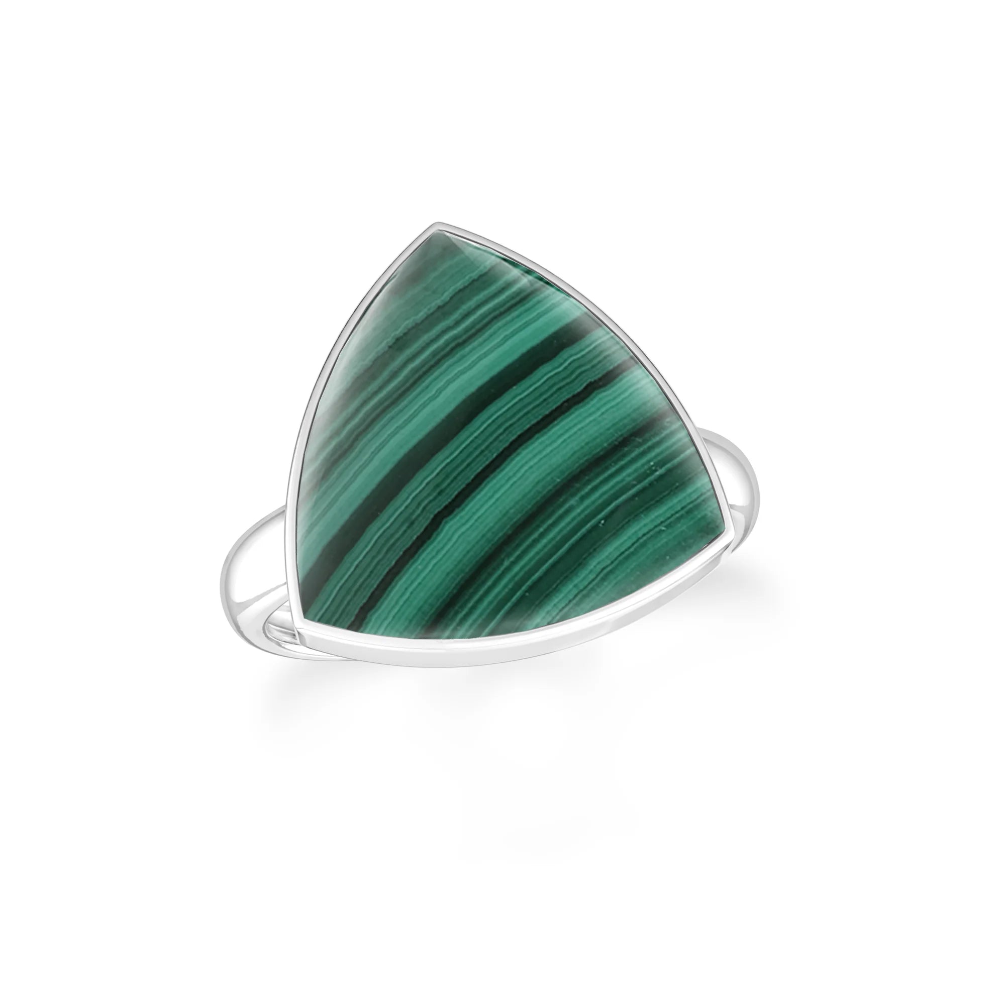 malachite bezel-set ring