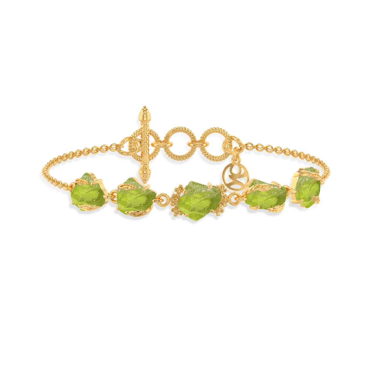 peridot rough bracelet