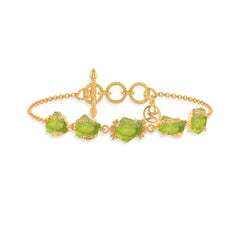 peridot rough bracelet