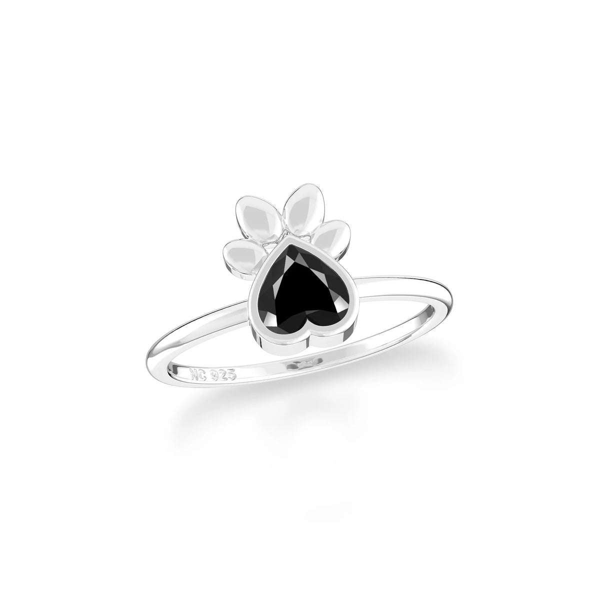 black-tourmaline bezel-set ring