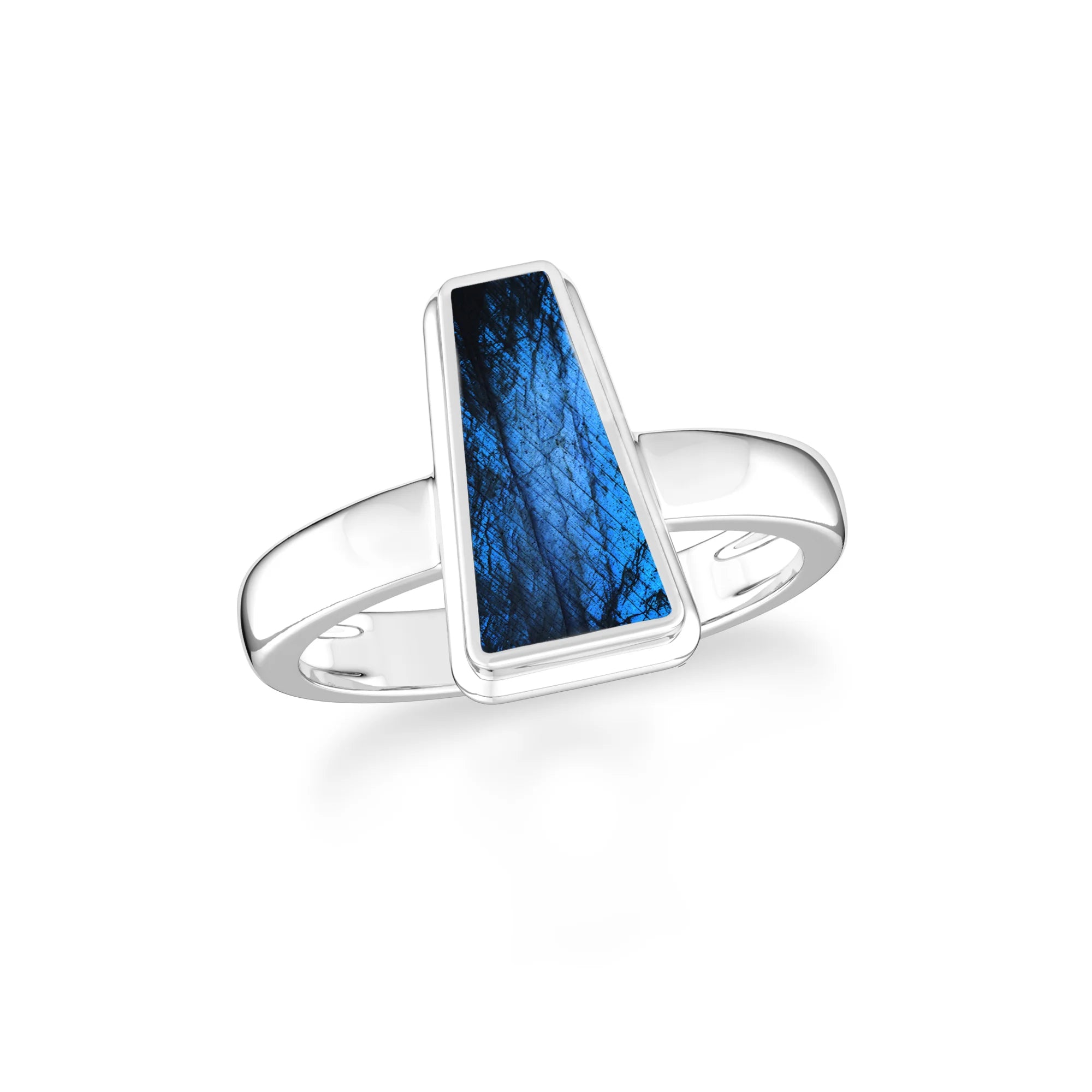 labradorite bezel-set ring