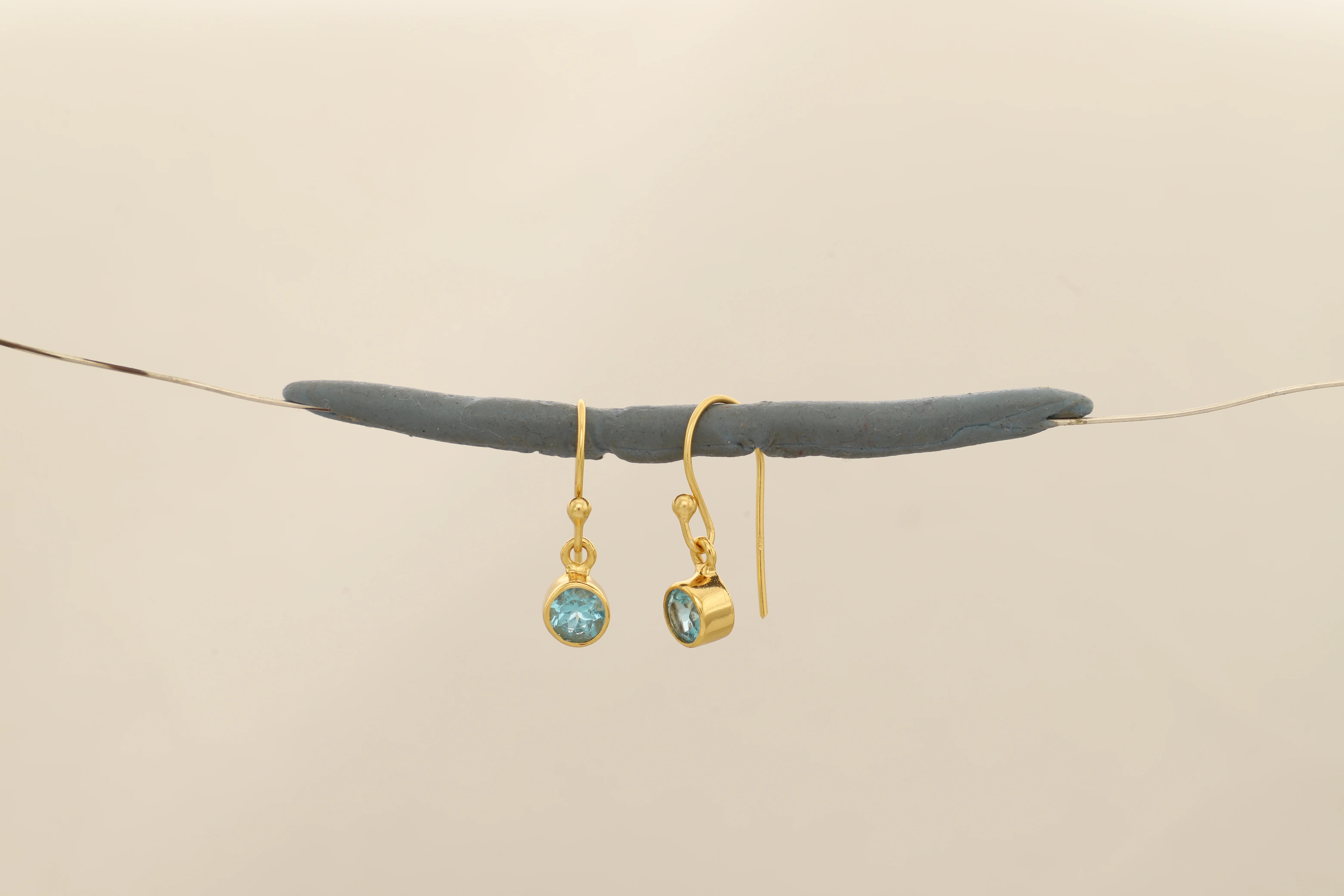 paraiba apatite cut earrings