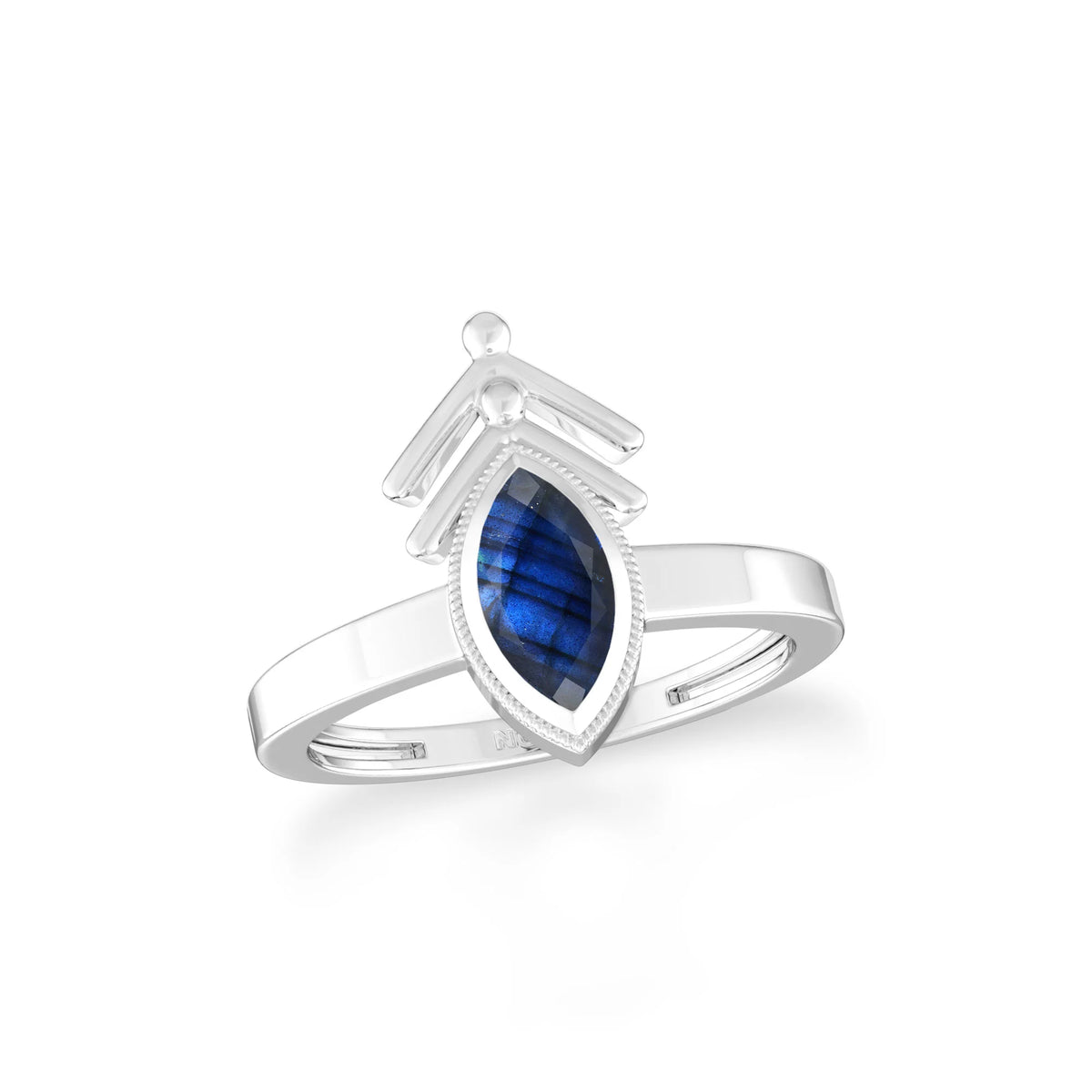 labradorite bezel-set ring