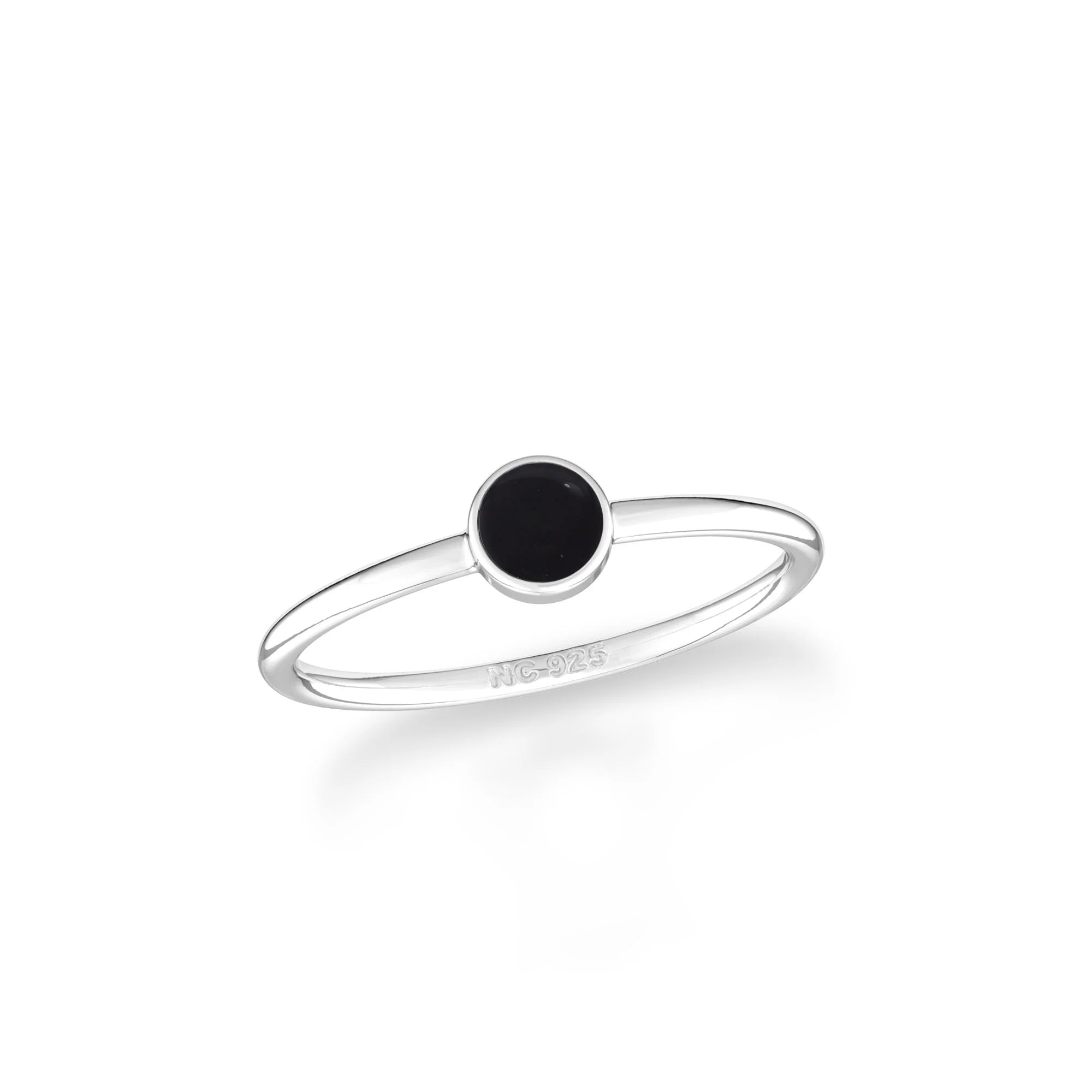 shungite bezel-set ring