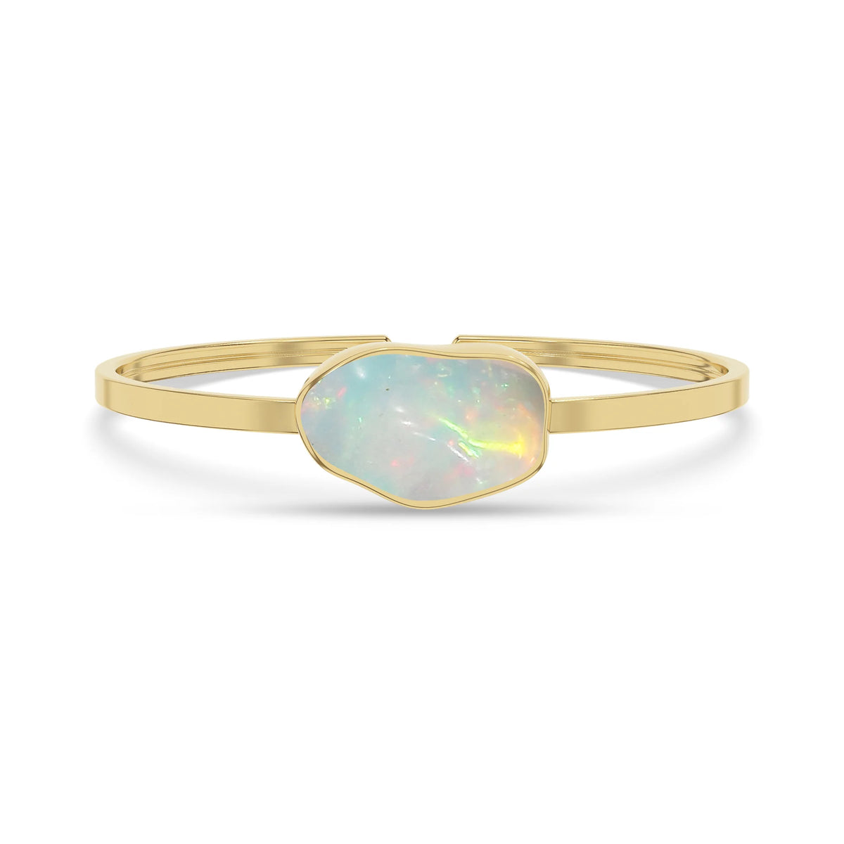 Natural Rough Ethiopian Opal Twister Bracelets for Women in 18K Gold Vermeil