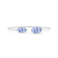 blue lace agate cab bracelet