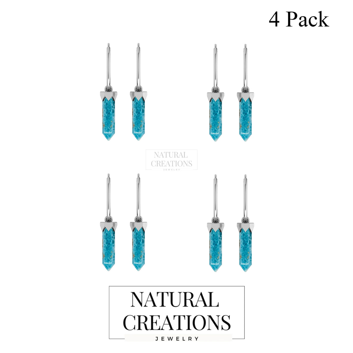 larimar cut earrings