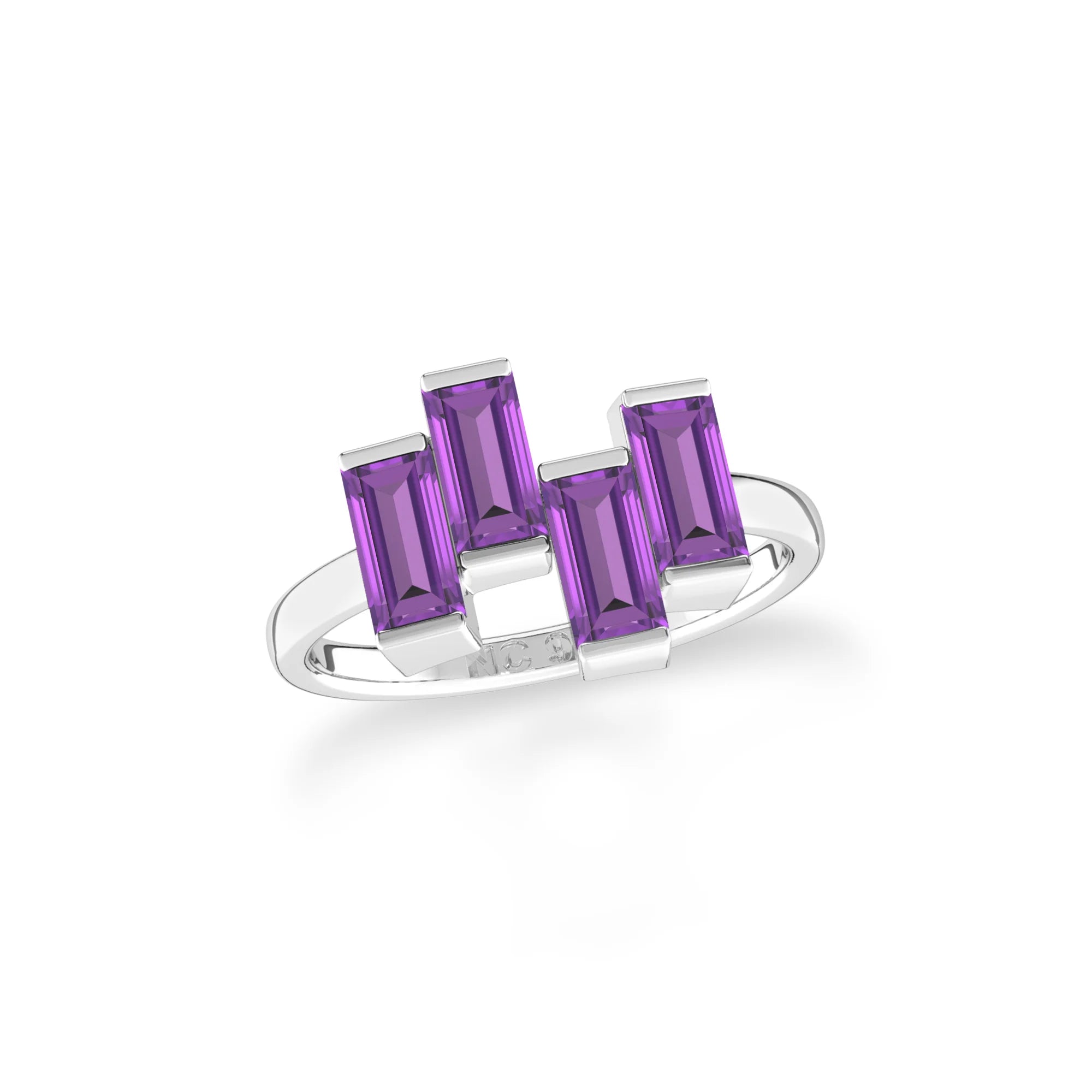 natural amethyst ring