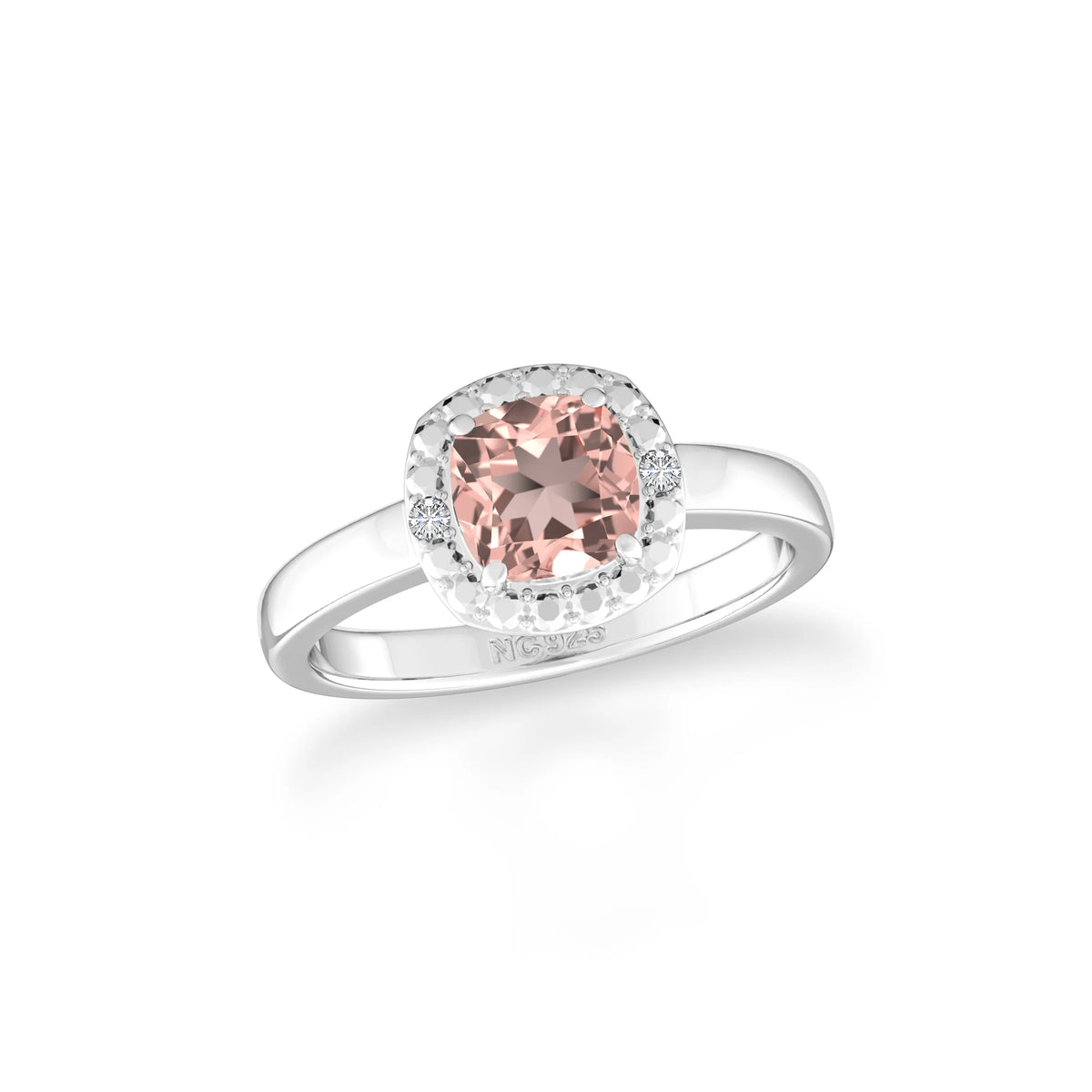 morganite prong-set ring