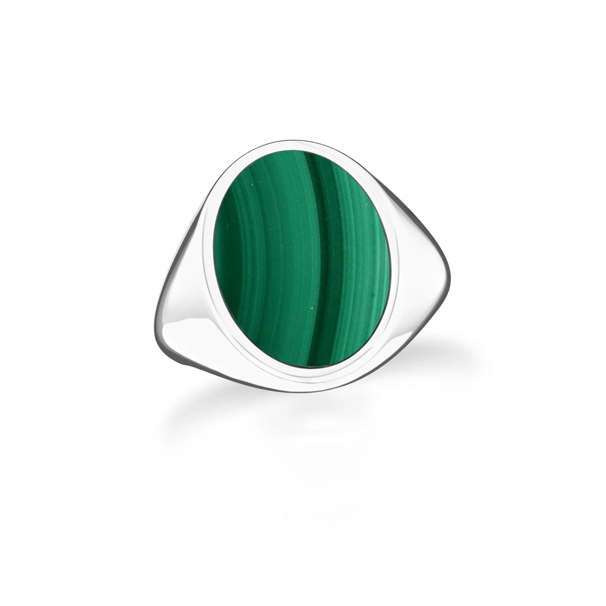 malachite bezel-set ring