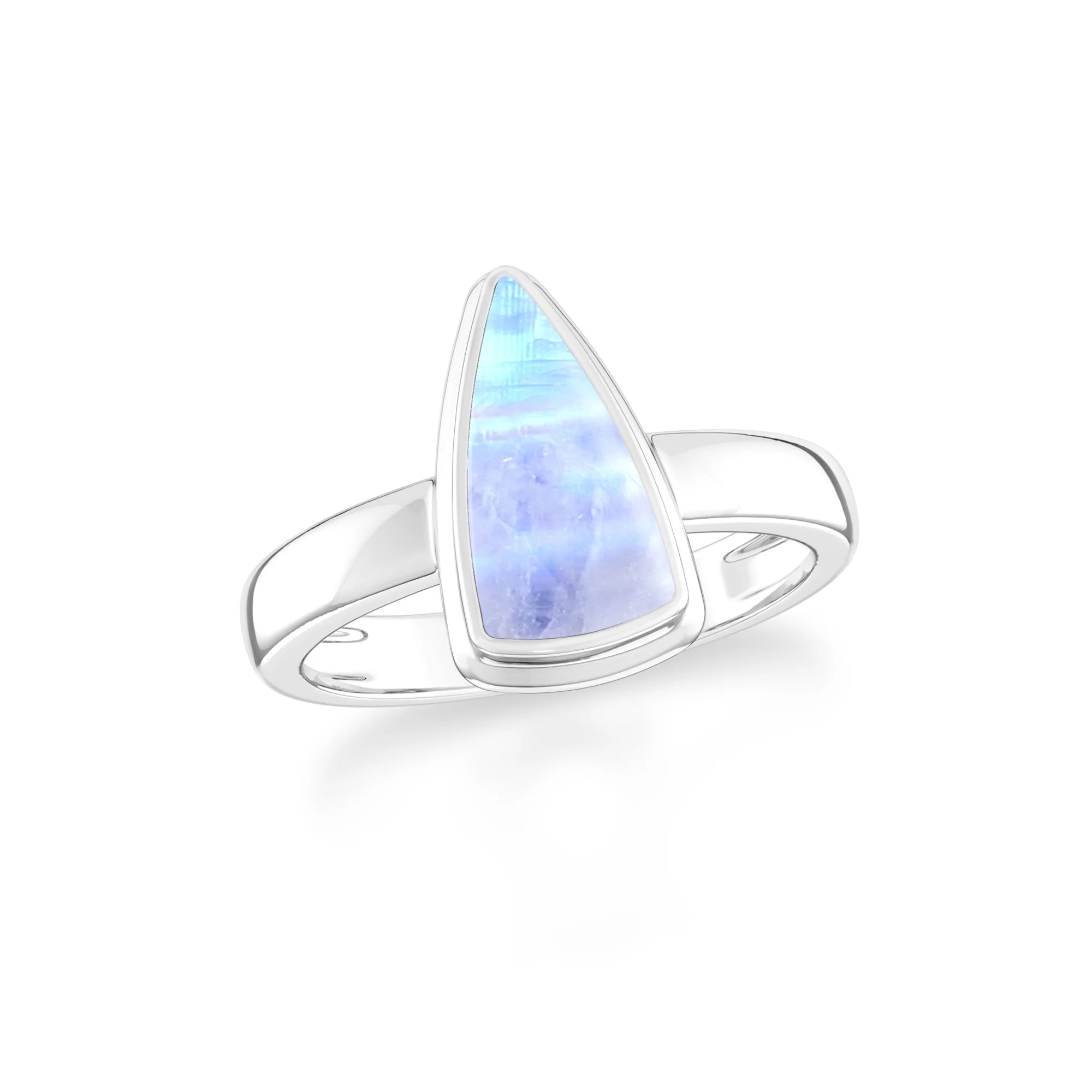 purple-moonstone bezel-set ring