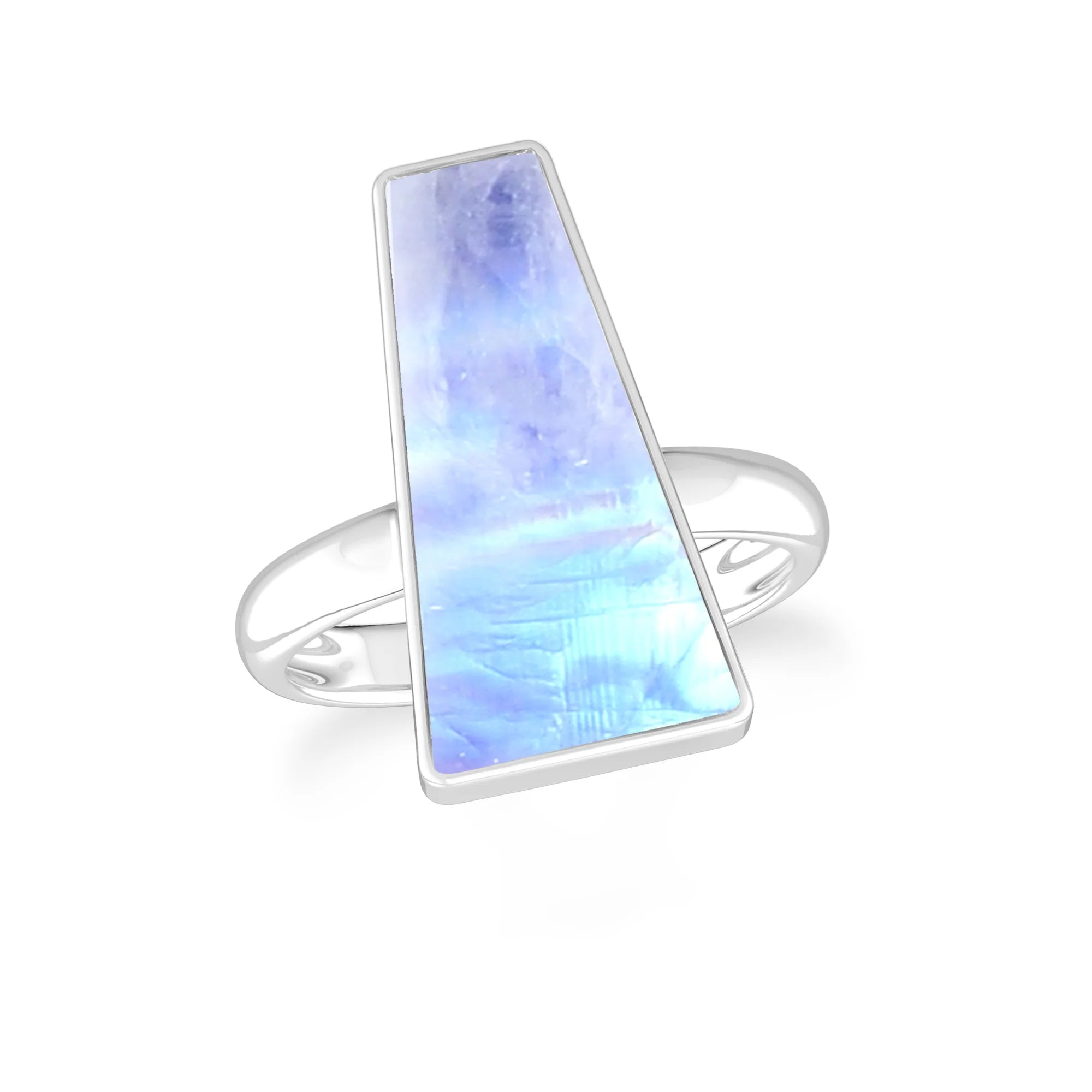 purple-moonstone bezel-set ring