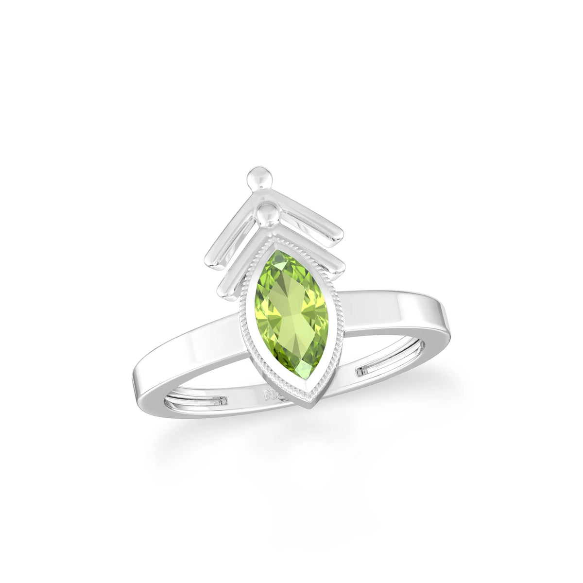 peridot bezel-set ring