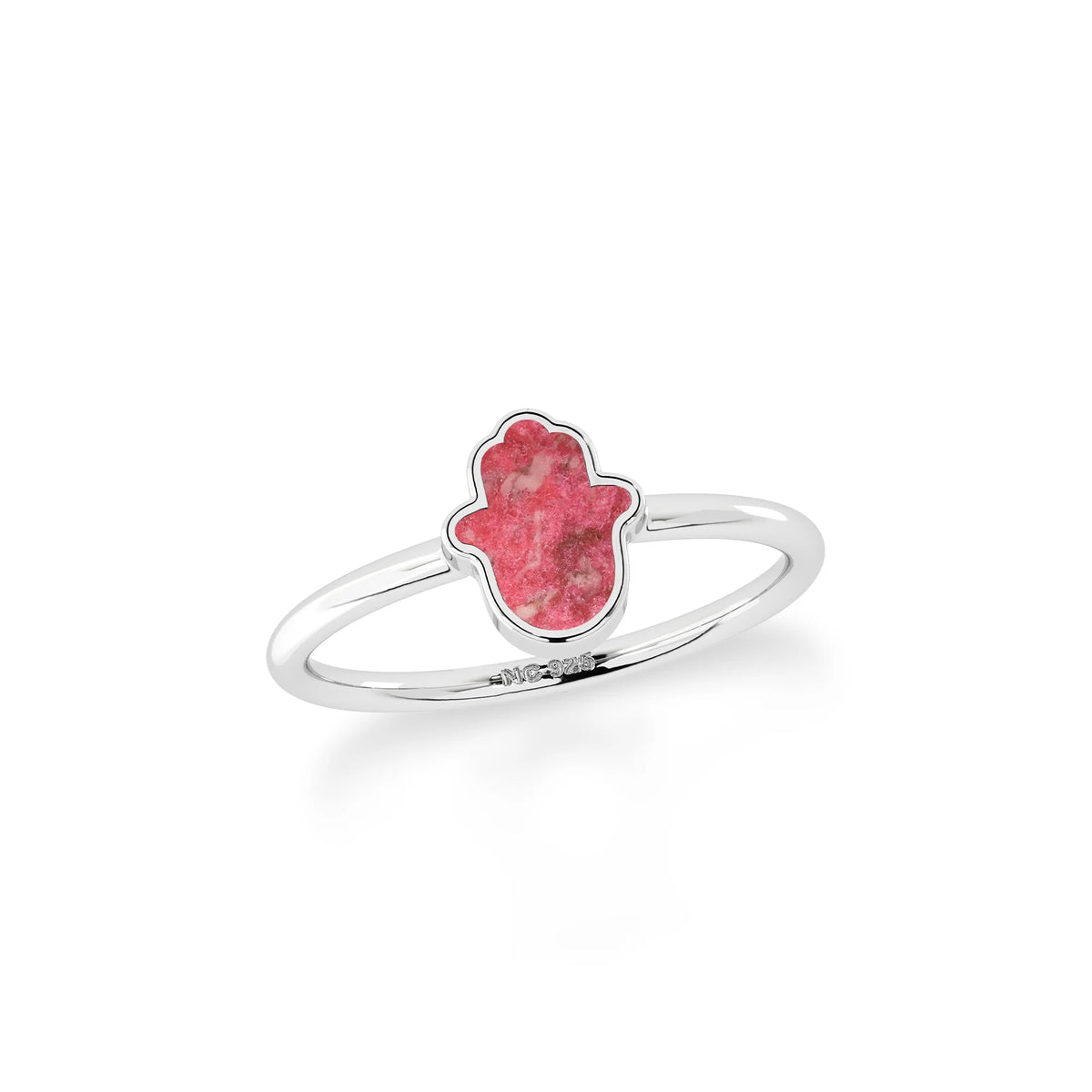 thulite stackable bezel-set ring