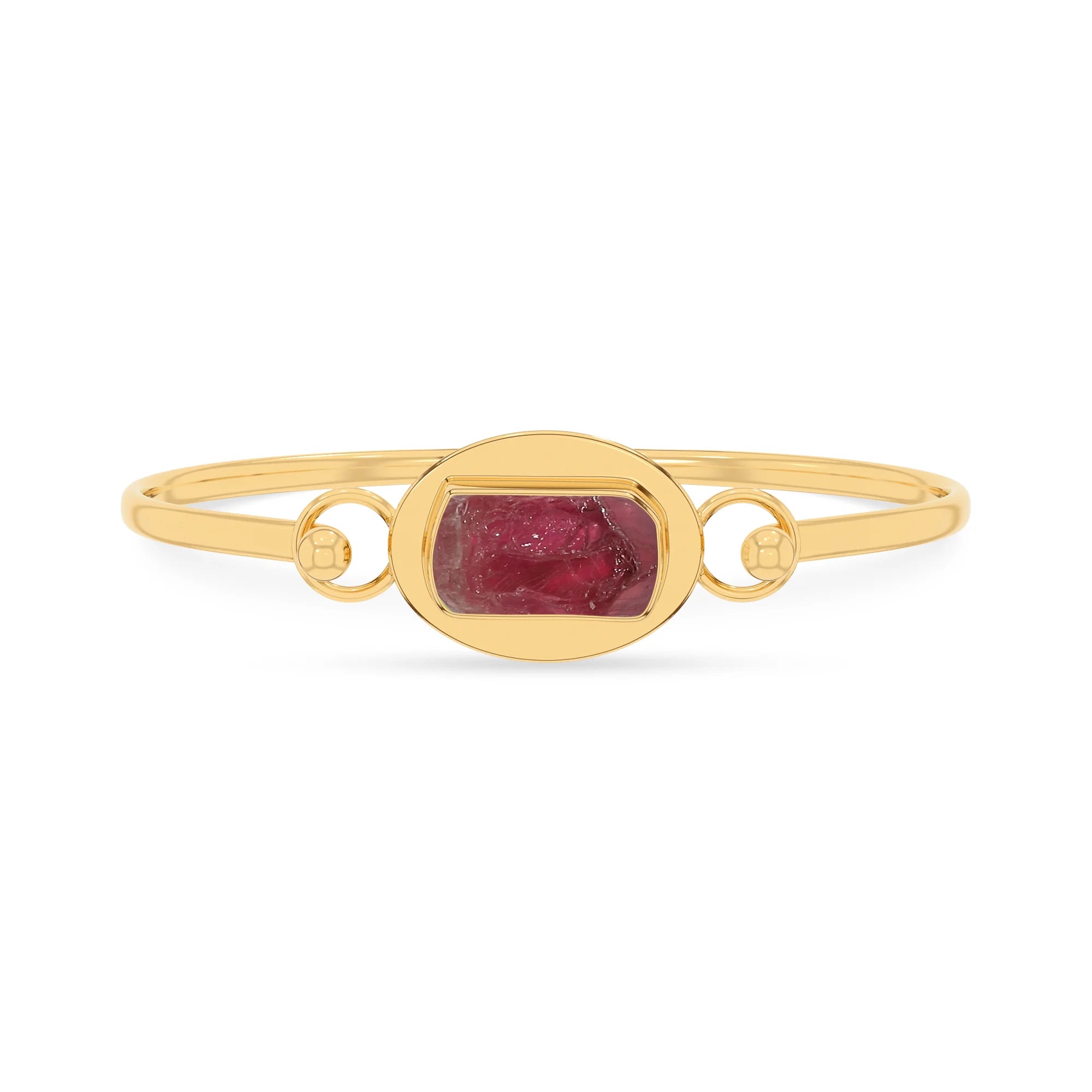 pink tourmaline rough bracelet