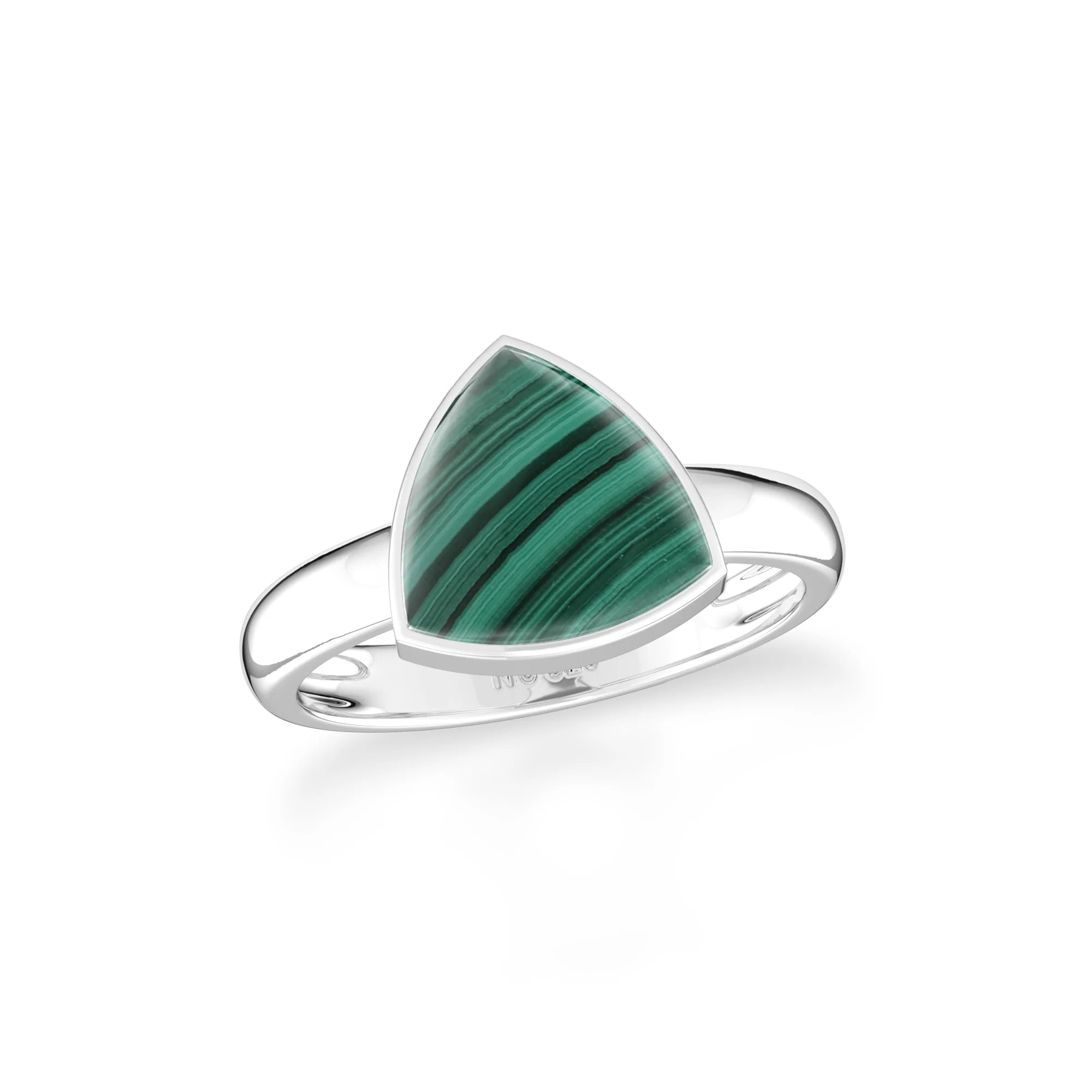 malachite bezel-set ring