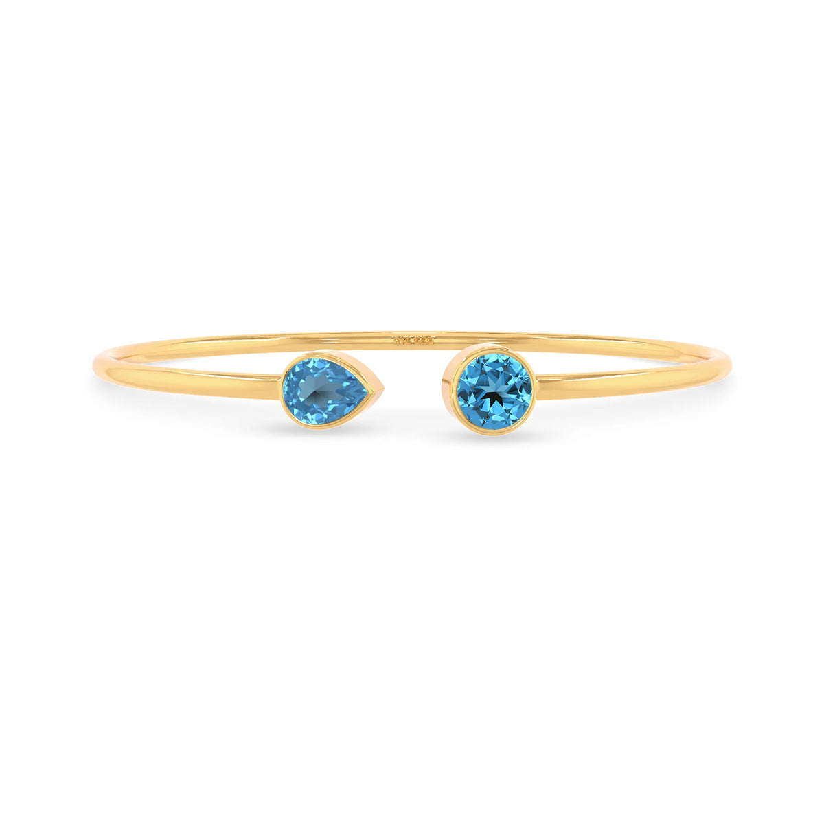 swiss blue topaz cut bracelet