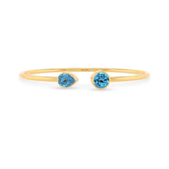 swiss blue topaz cut bracelet