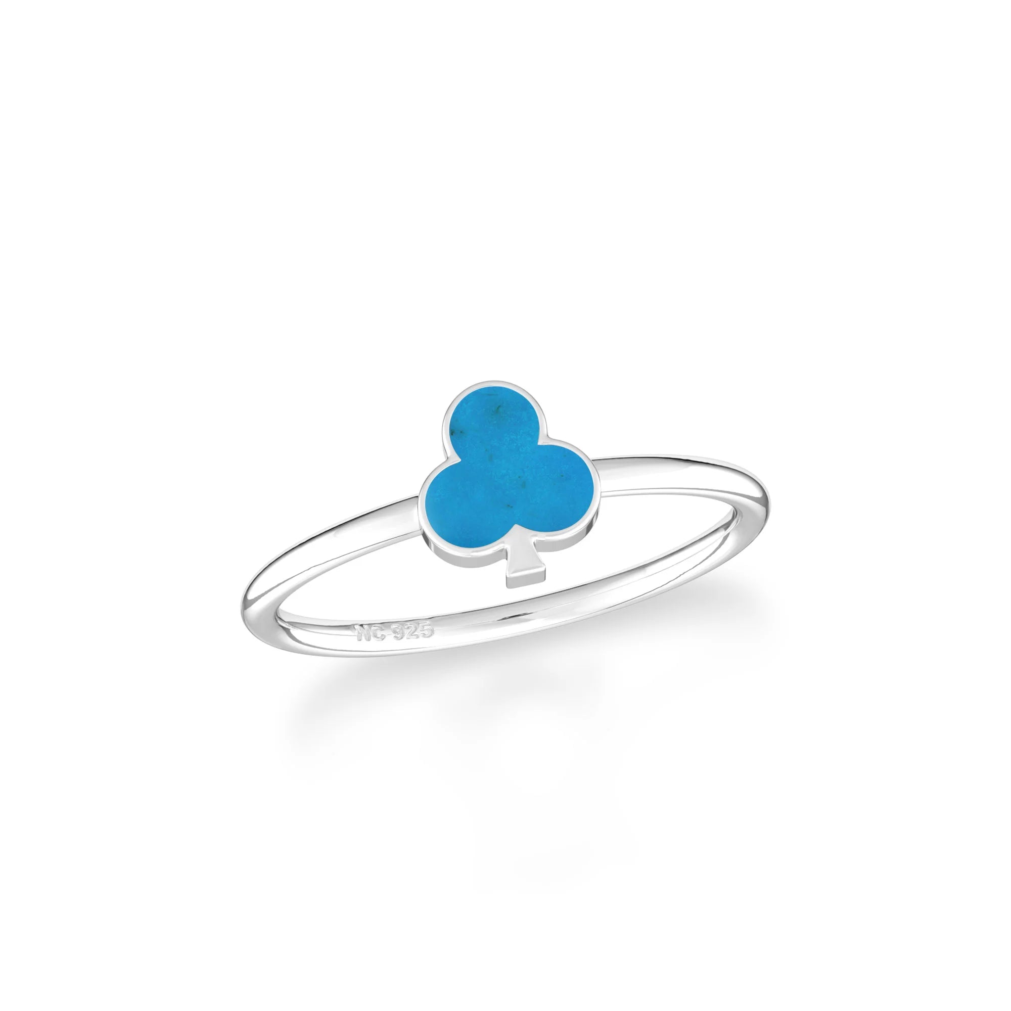 turquoise stackable bezel-set ring