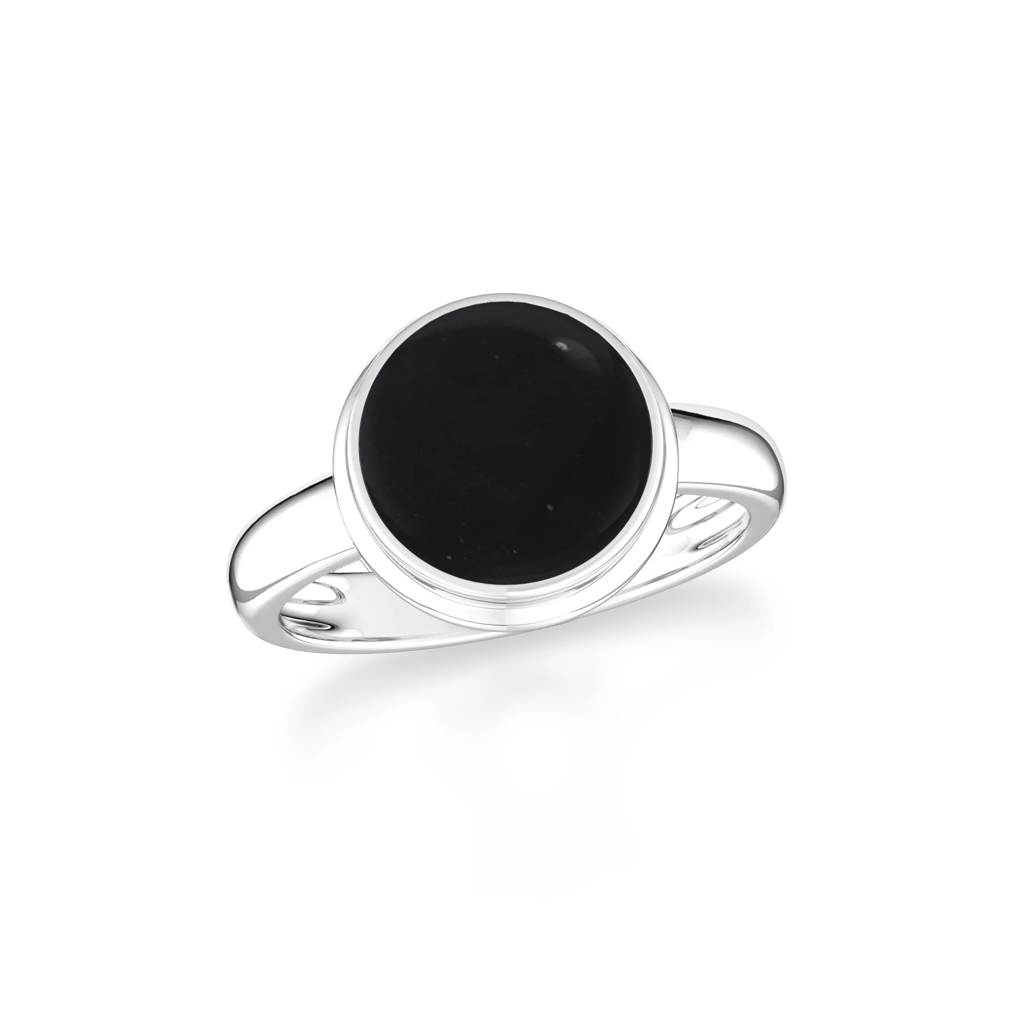 shungite bezel-set ring