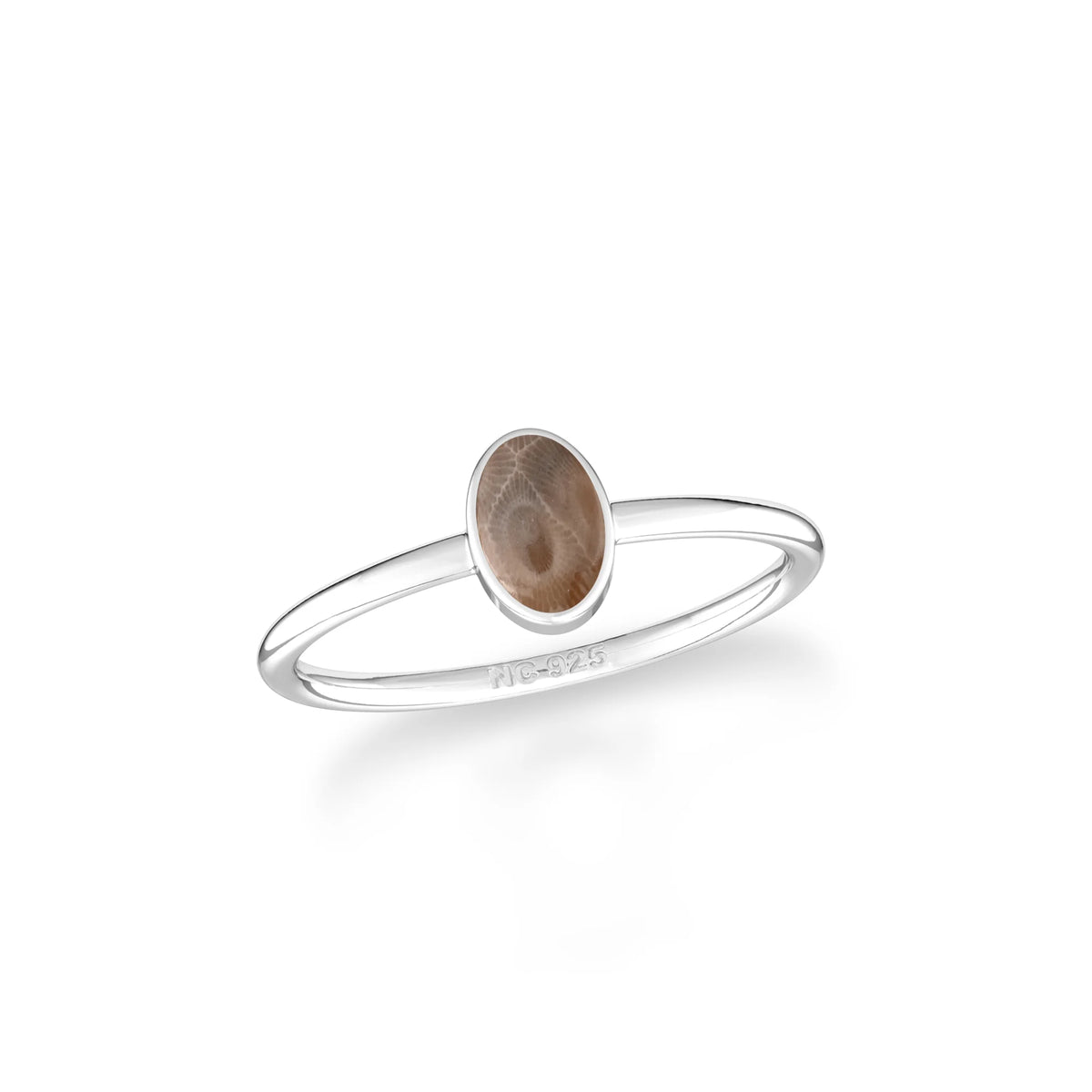 petoskey stackable bezel-set ring