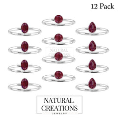 ruby stackable bezel-set ring