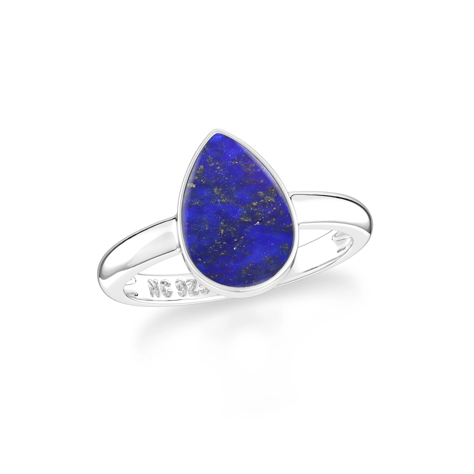 lapis lazuli bezel-set ring