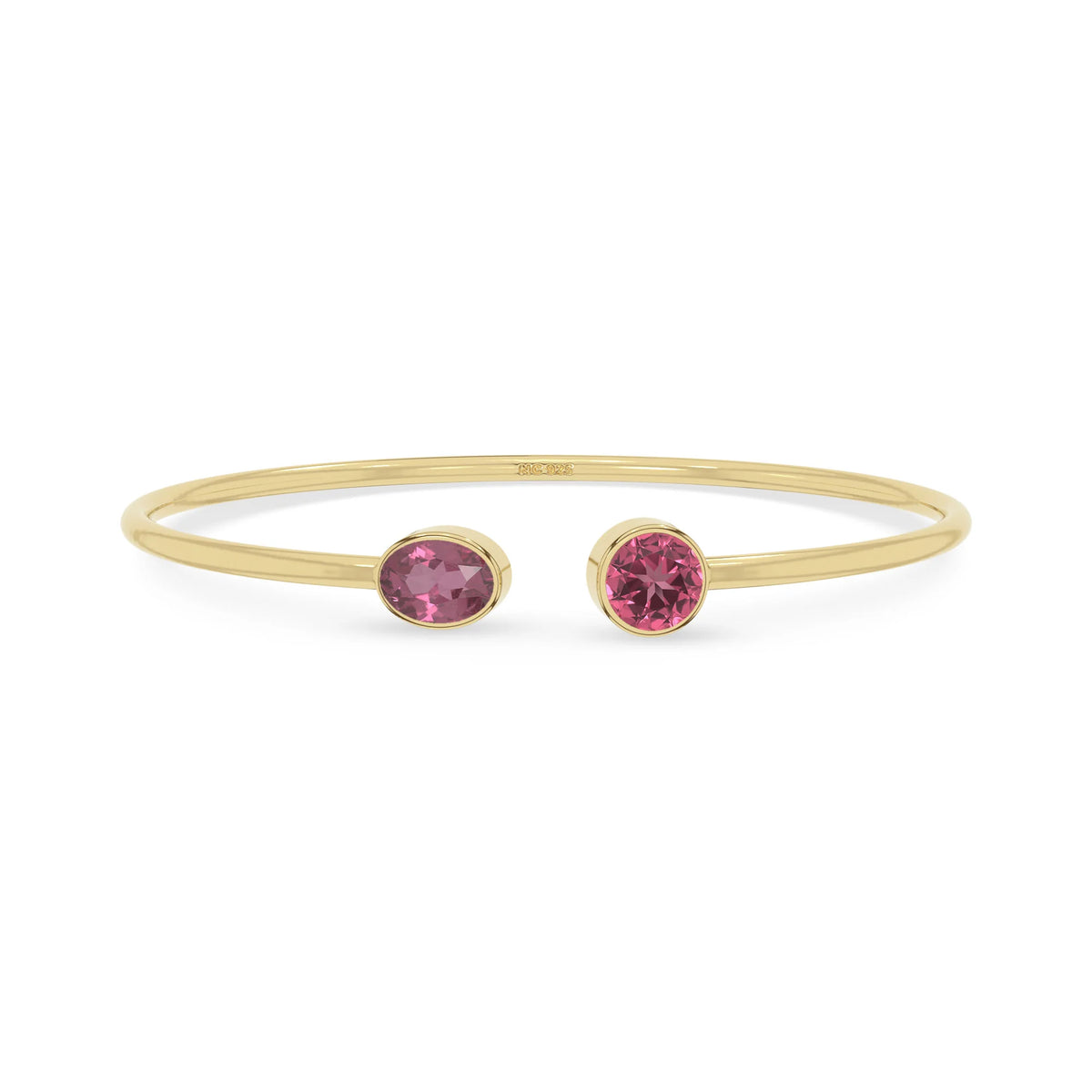 pink tourmaline cut bracelet