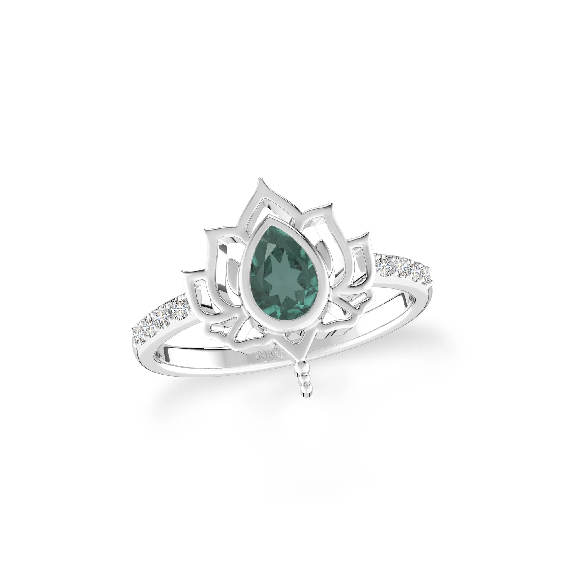 multi tourmaline bezel-set ring