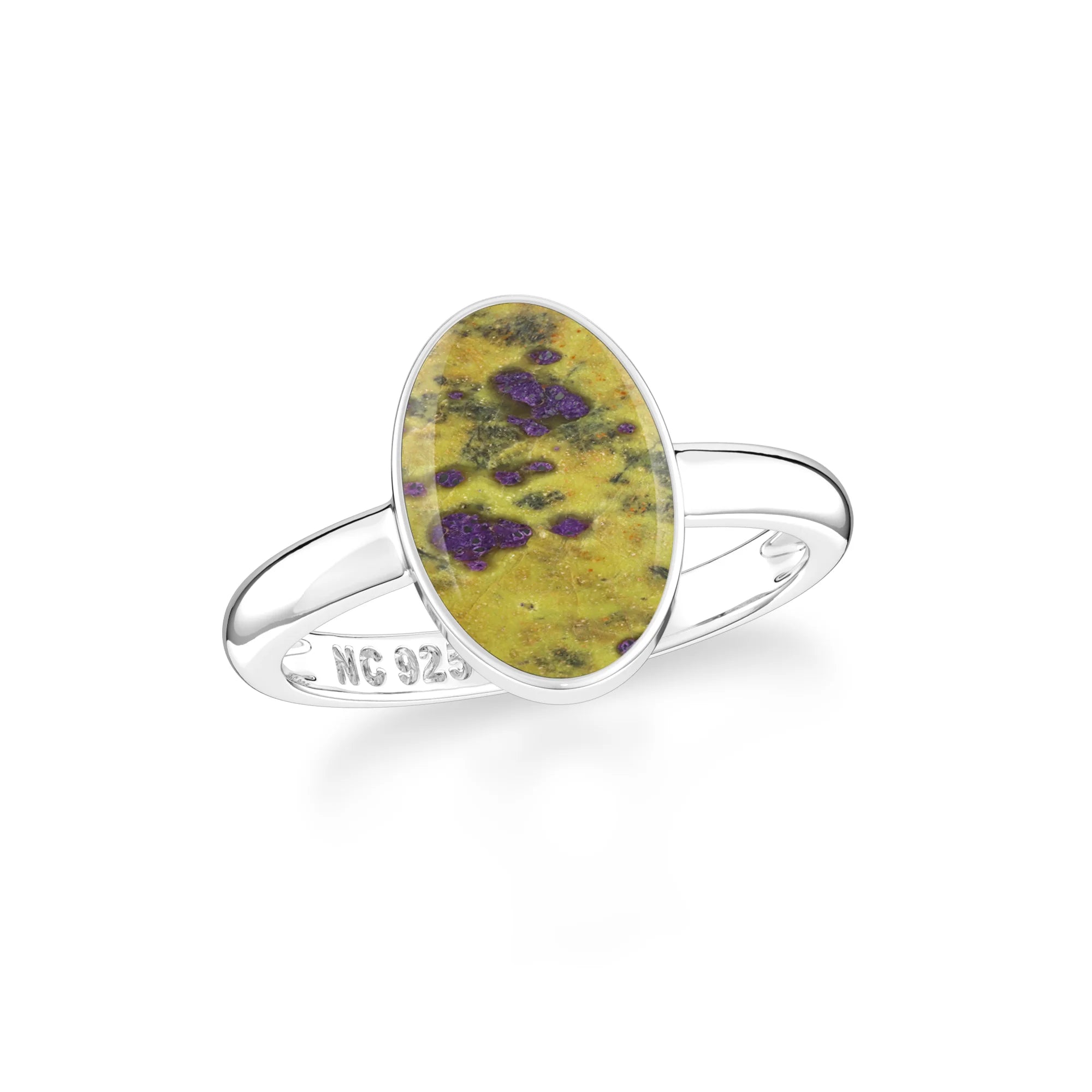 stichitite bezel-set ring