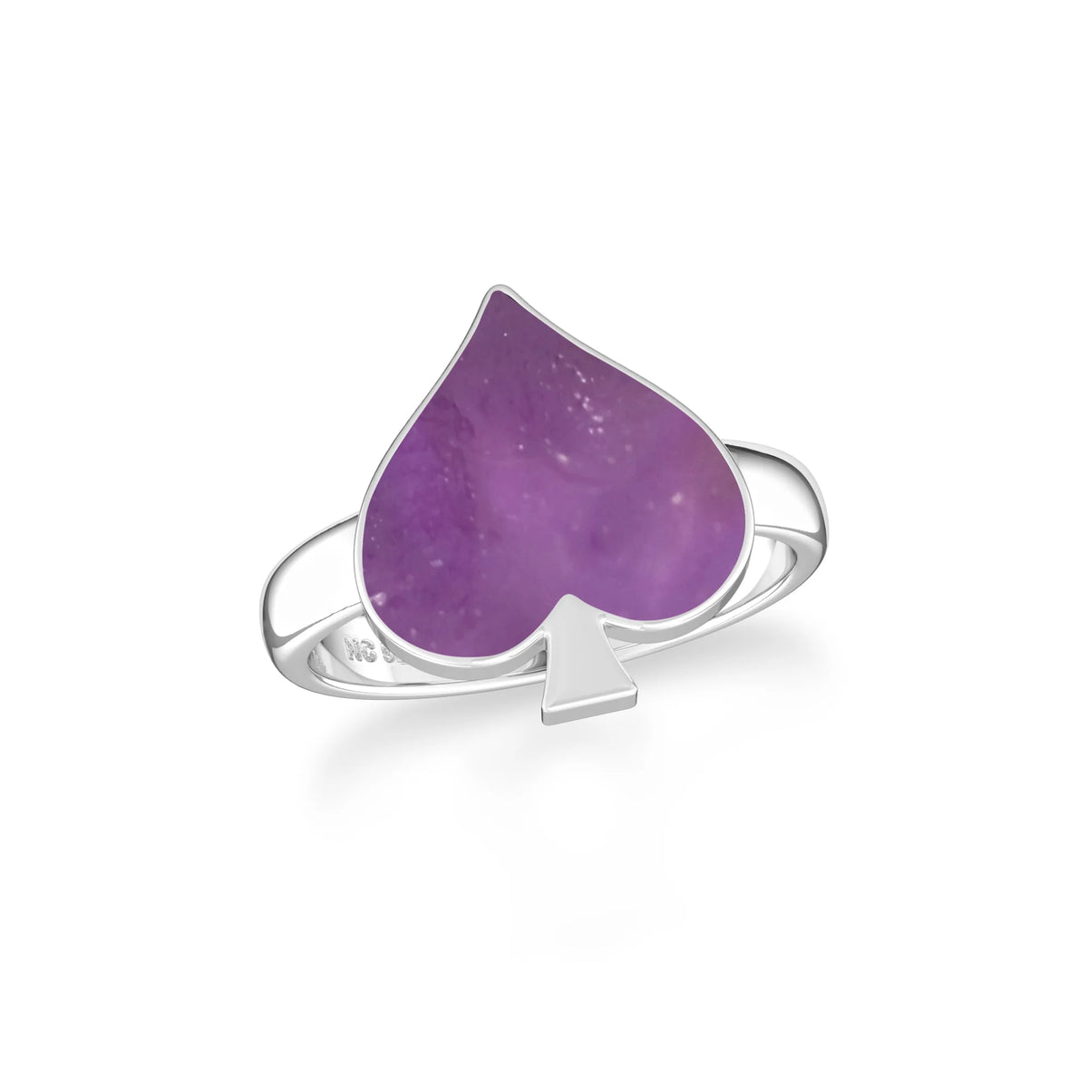 amethyst bezel-set ring