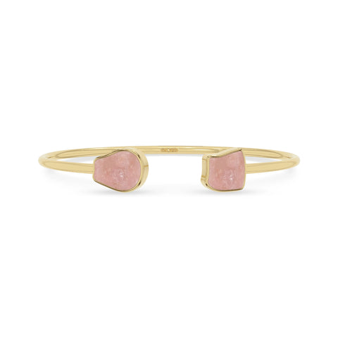 rose quartz twister bracelet