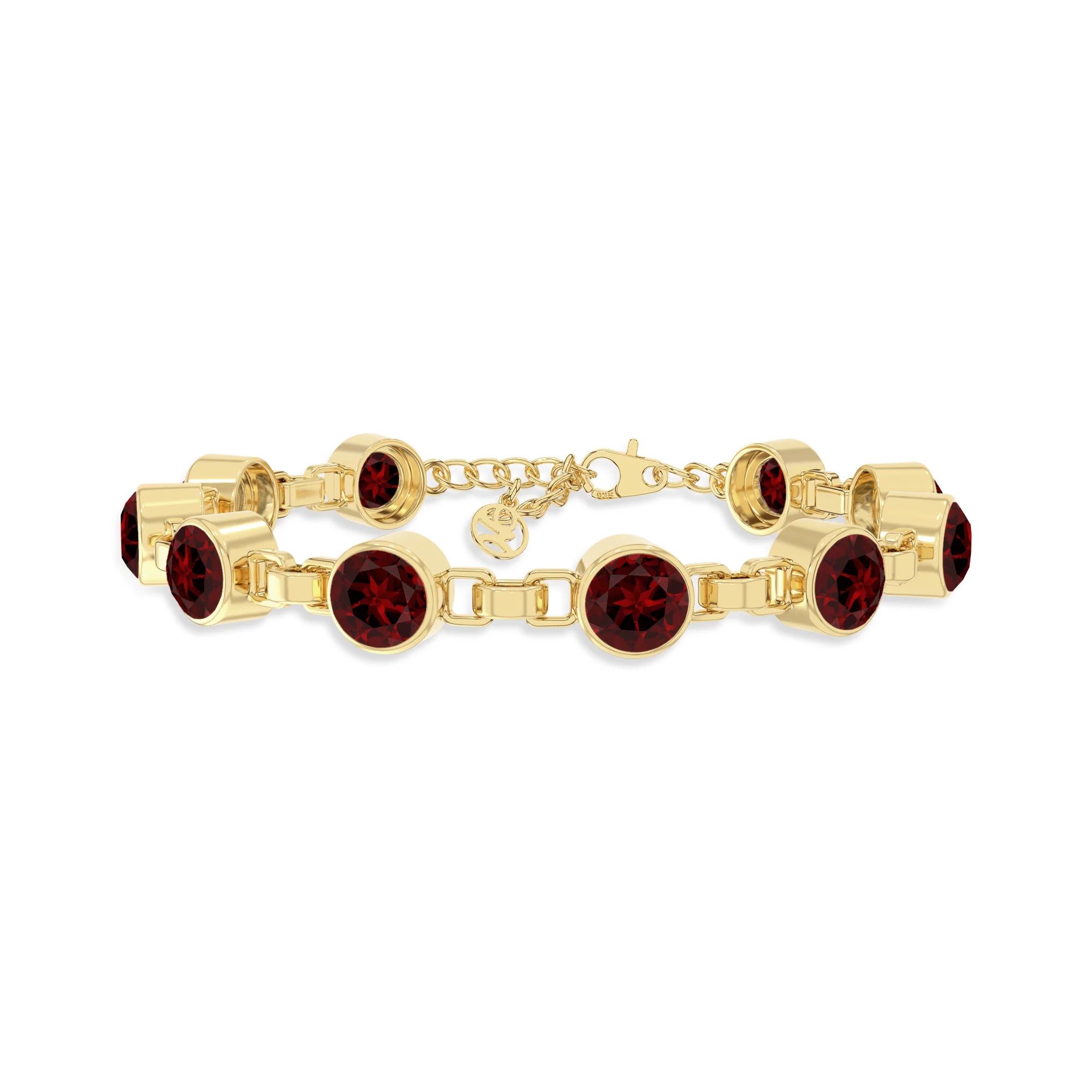 garnet chain bracelet