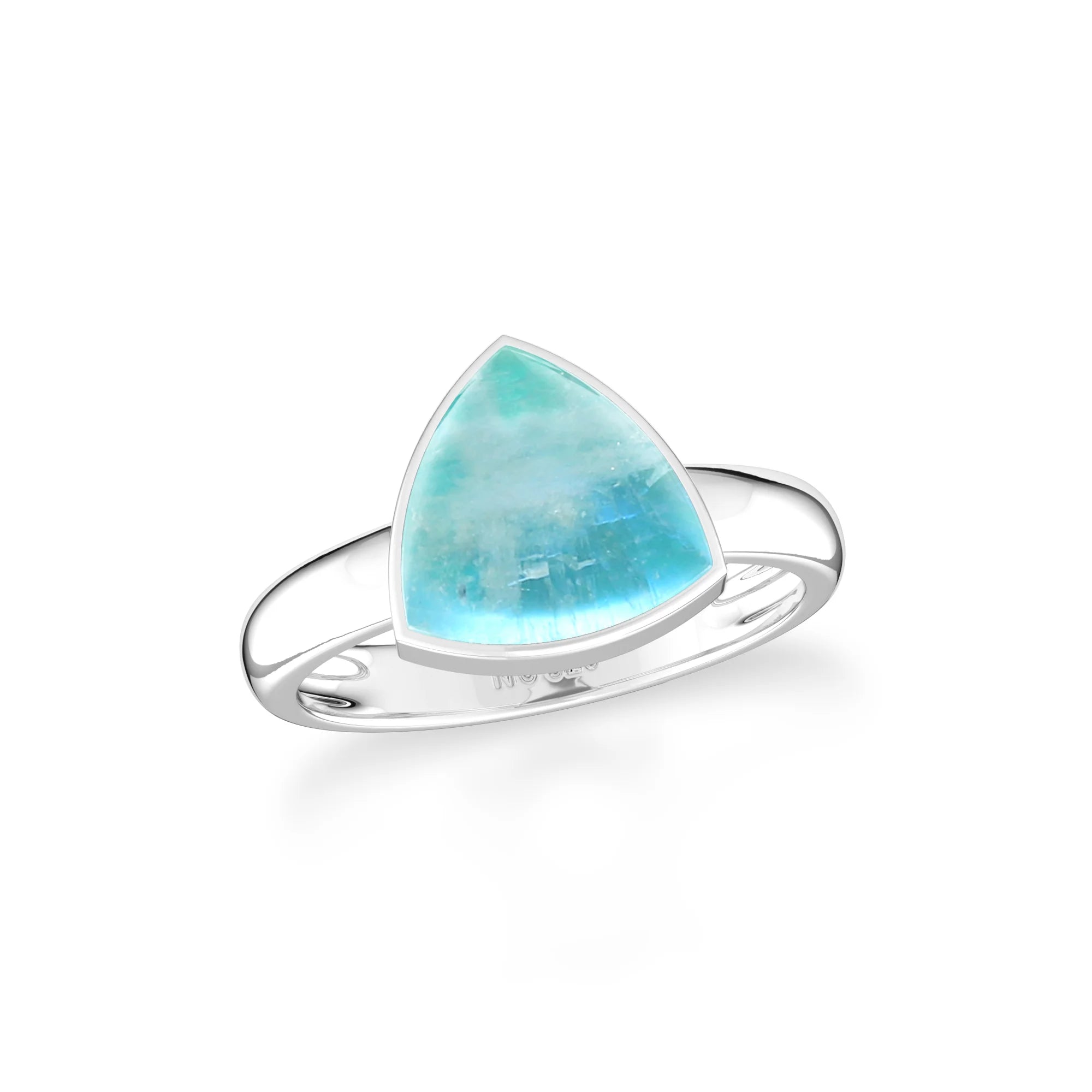 green-moonstone bezel-set ring