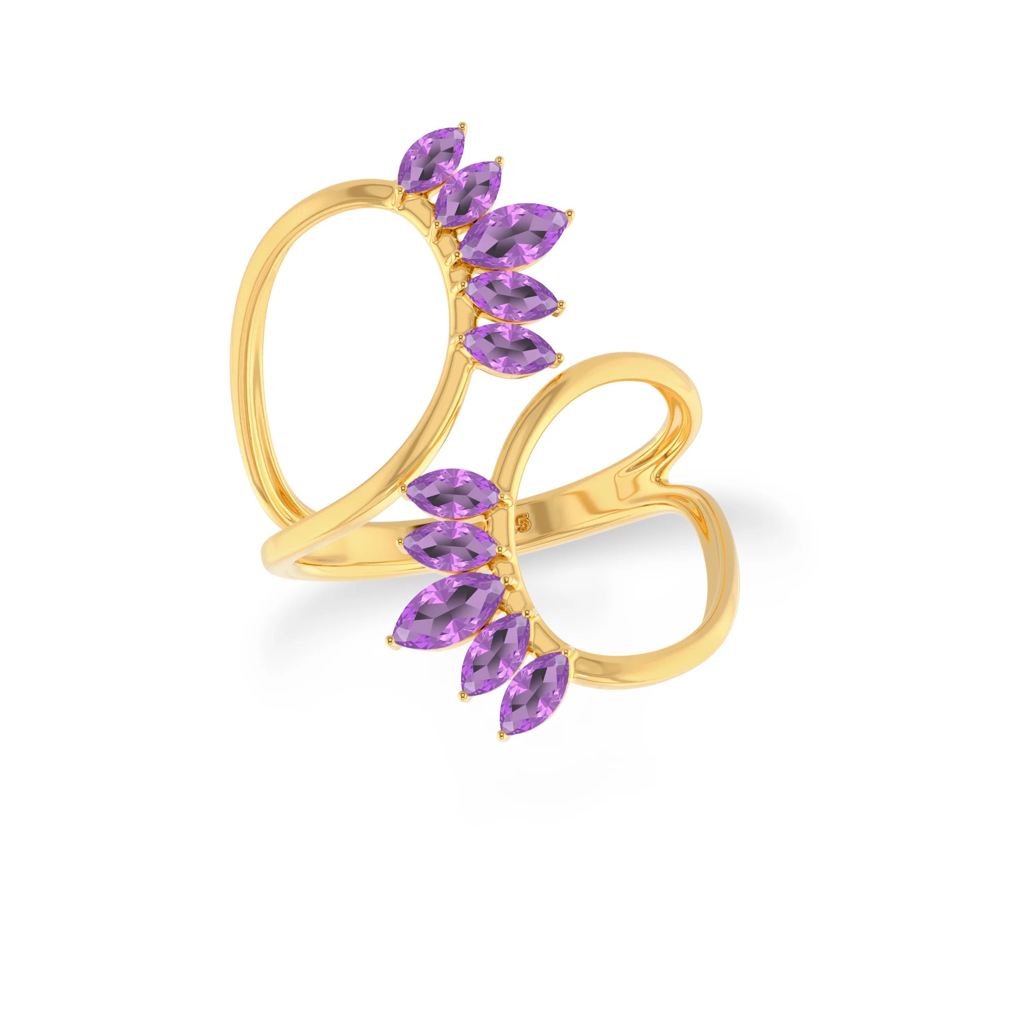 amethyst prong-set ring