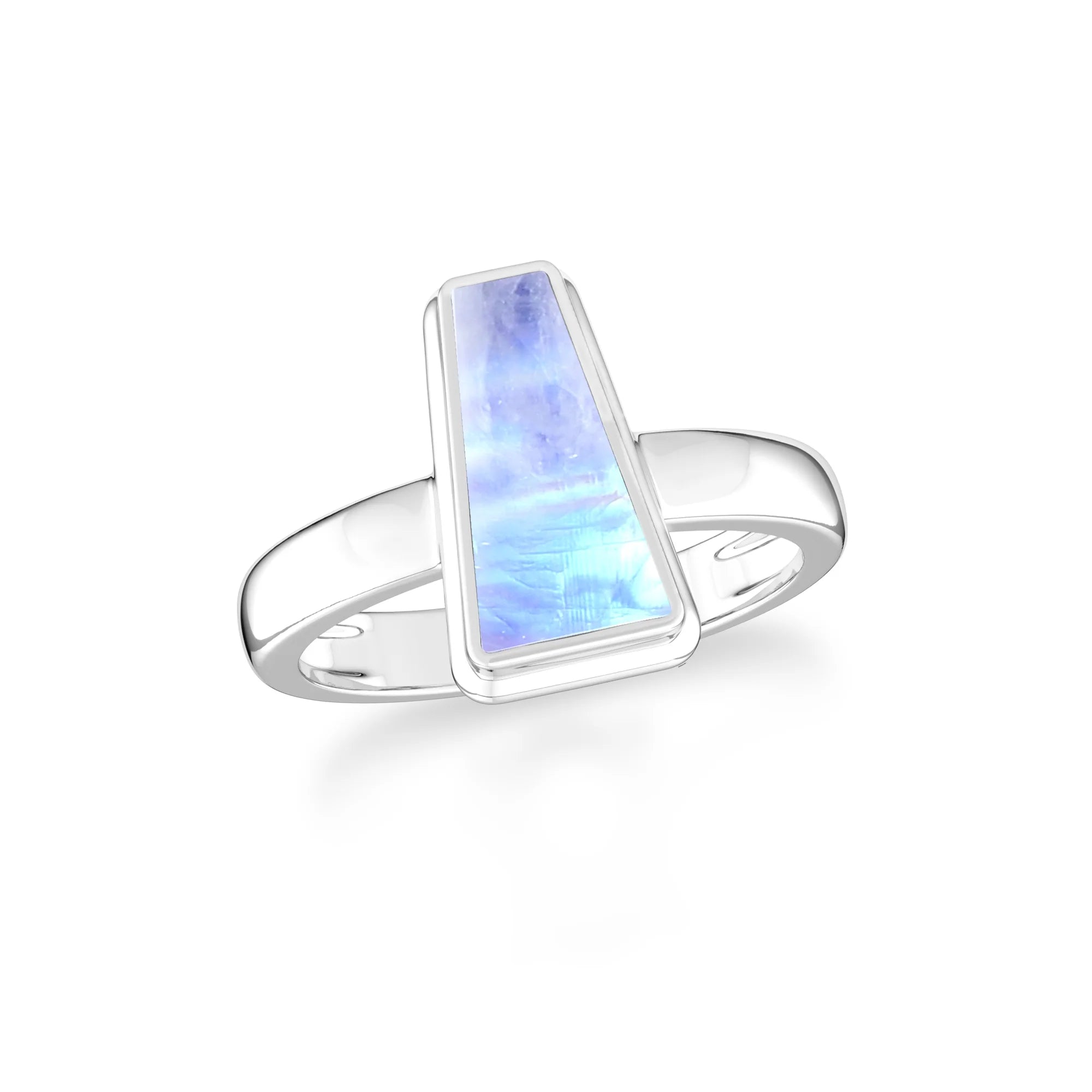 purple-moonstone bezel-set ring