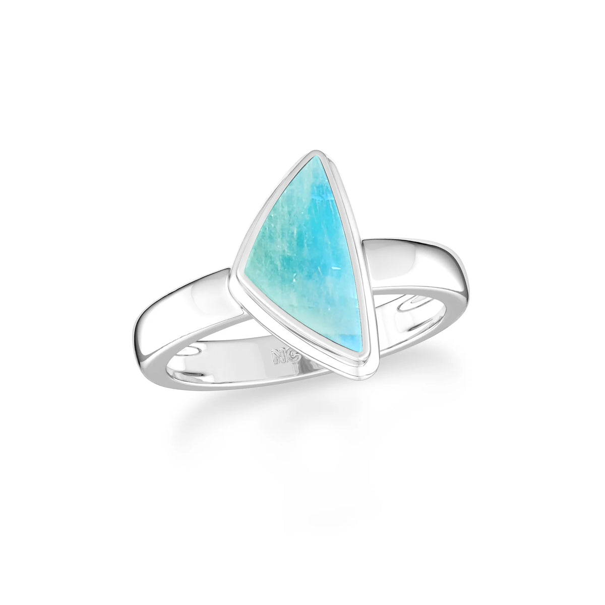 green-moonstone bezel-set ring